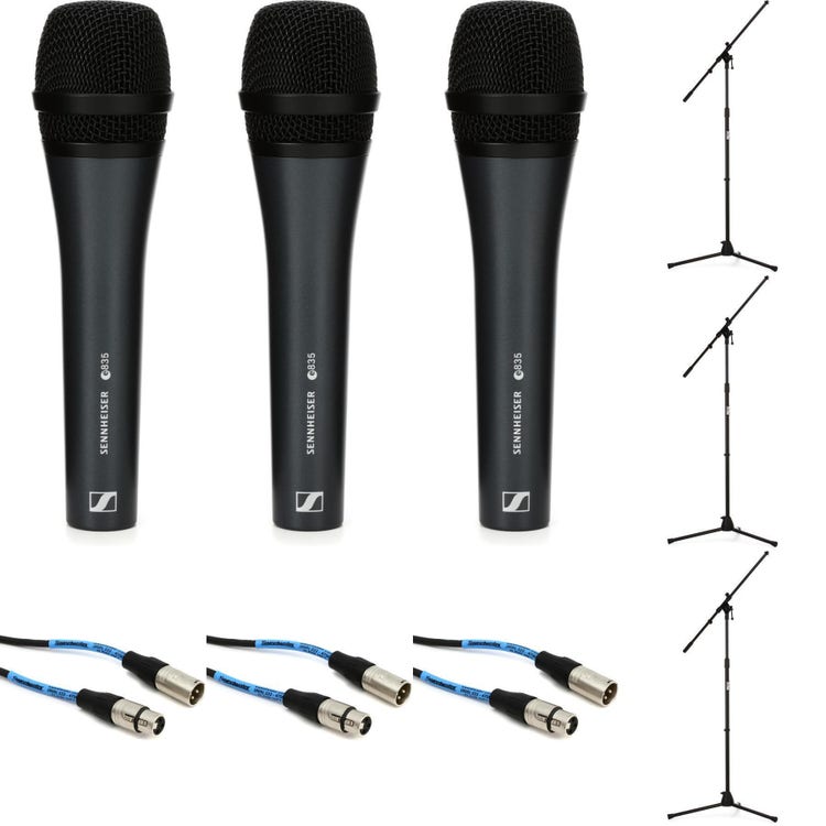 Sennheiser E-PACK E835 Ensemble de microphone avec pied de perche, câble  XLR, et pochette - Dali-KeyElectronics