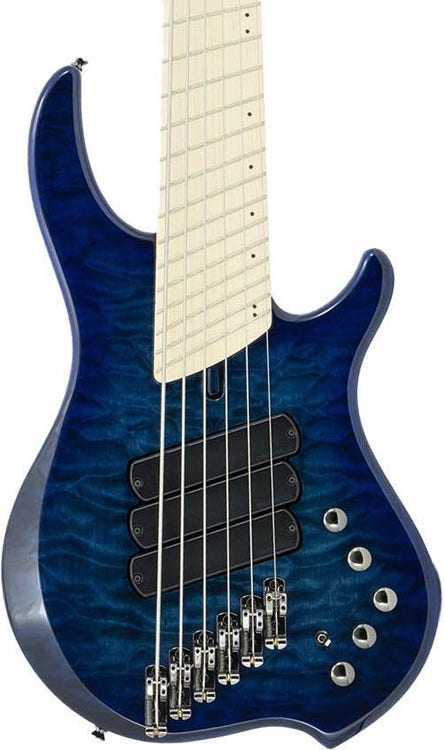 Dingwall Guitars Combustion 6-string Electric Bass - Indigo Burst with Maple Fingerboard