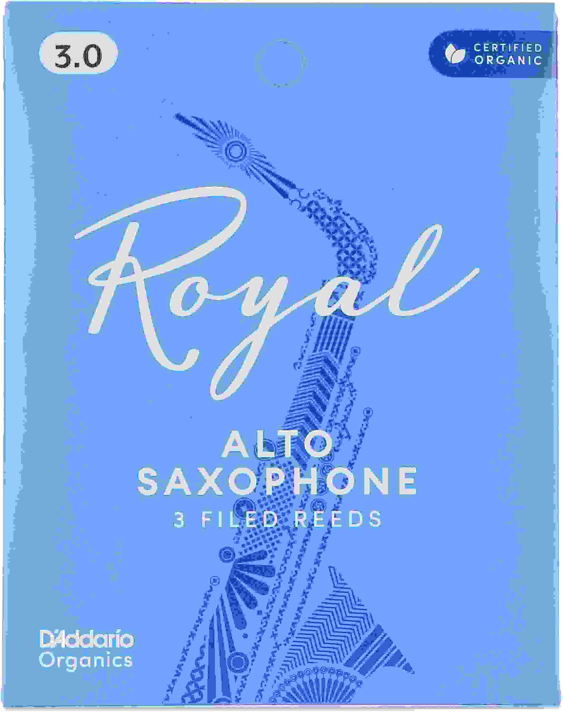 D'Addario Royal Alto Saxophone Reeds - 3.0 (3-pack)