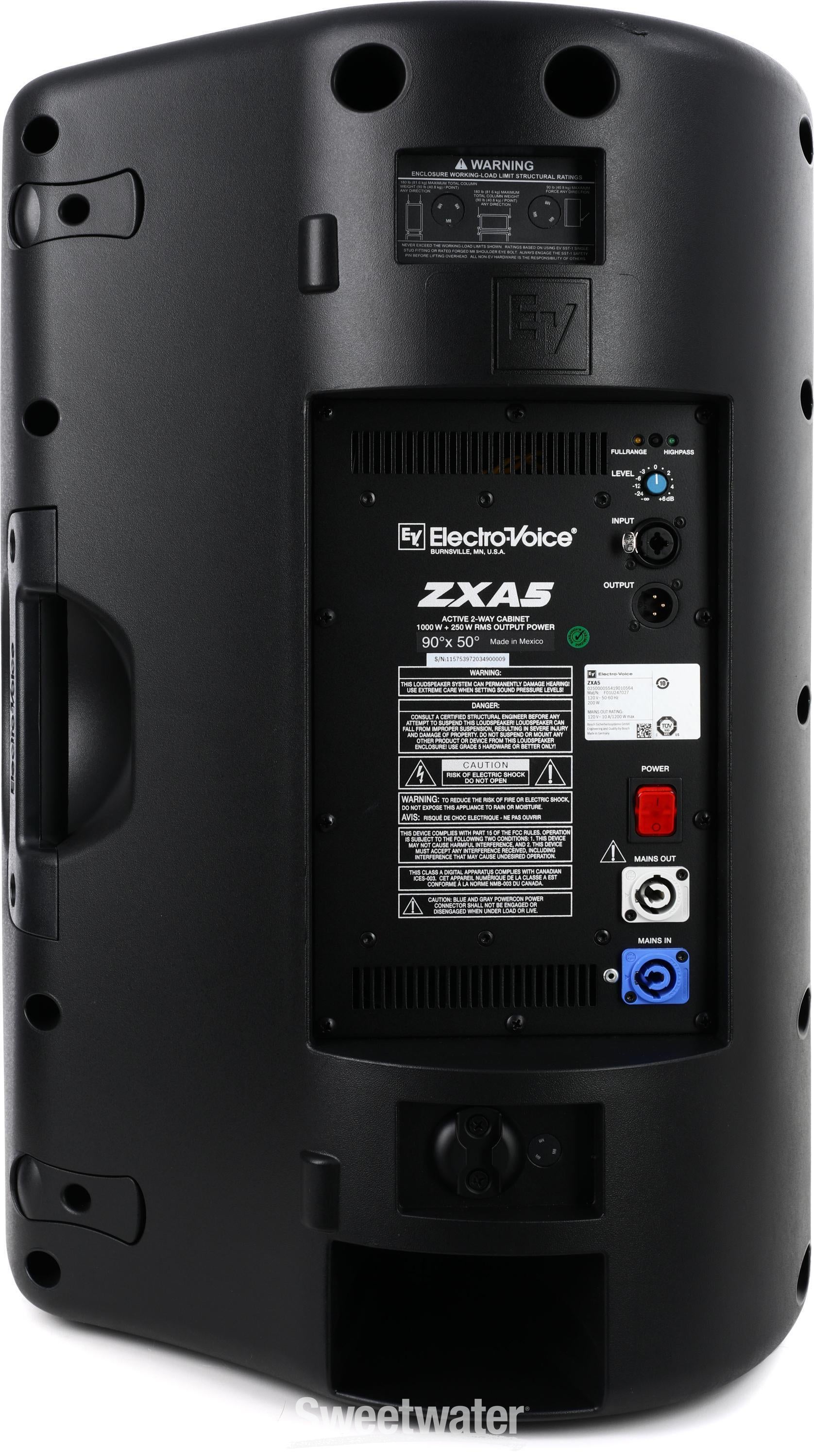 Electro-Voice ZXA5-90B 1000W 15 inch Powered PA Speaker (90° x 90