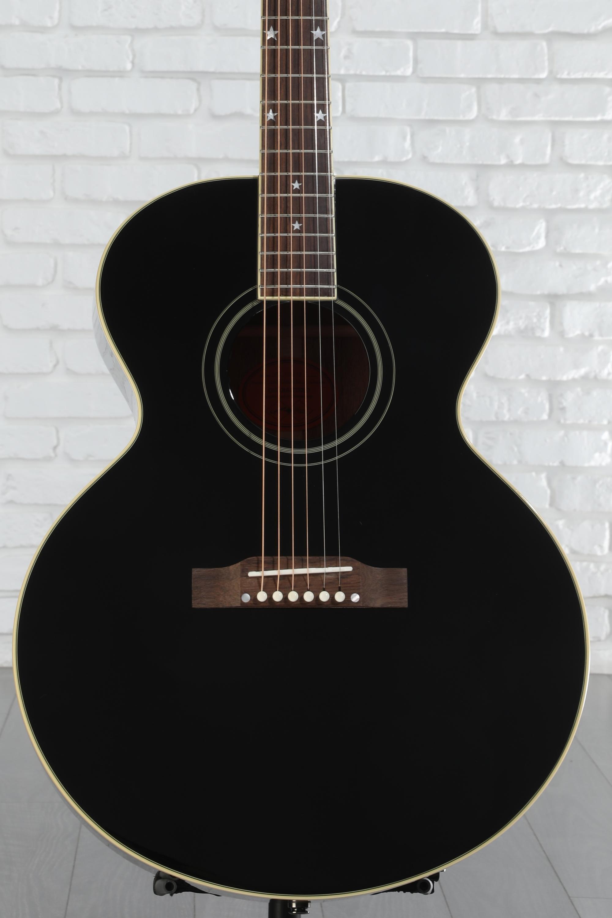 Epiphone J-180 LS Acoustic-electric Guitar - Ebony | Sweetwater