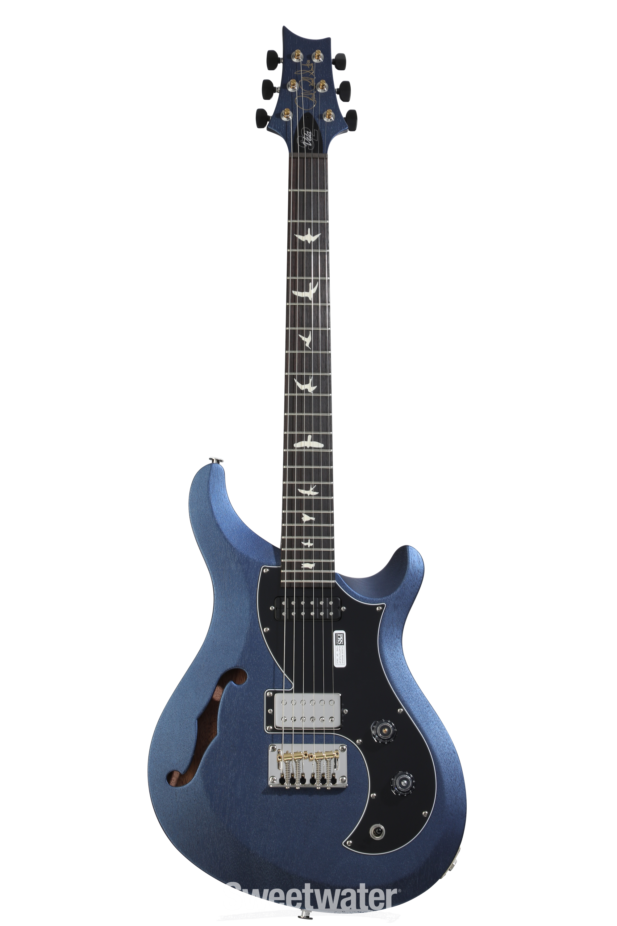 PRS S2 Vela Semi-Hollow Satin Electric Guitar - Metallic Midnight