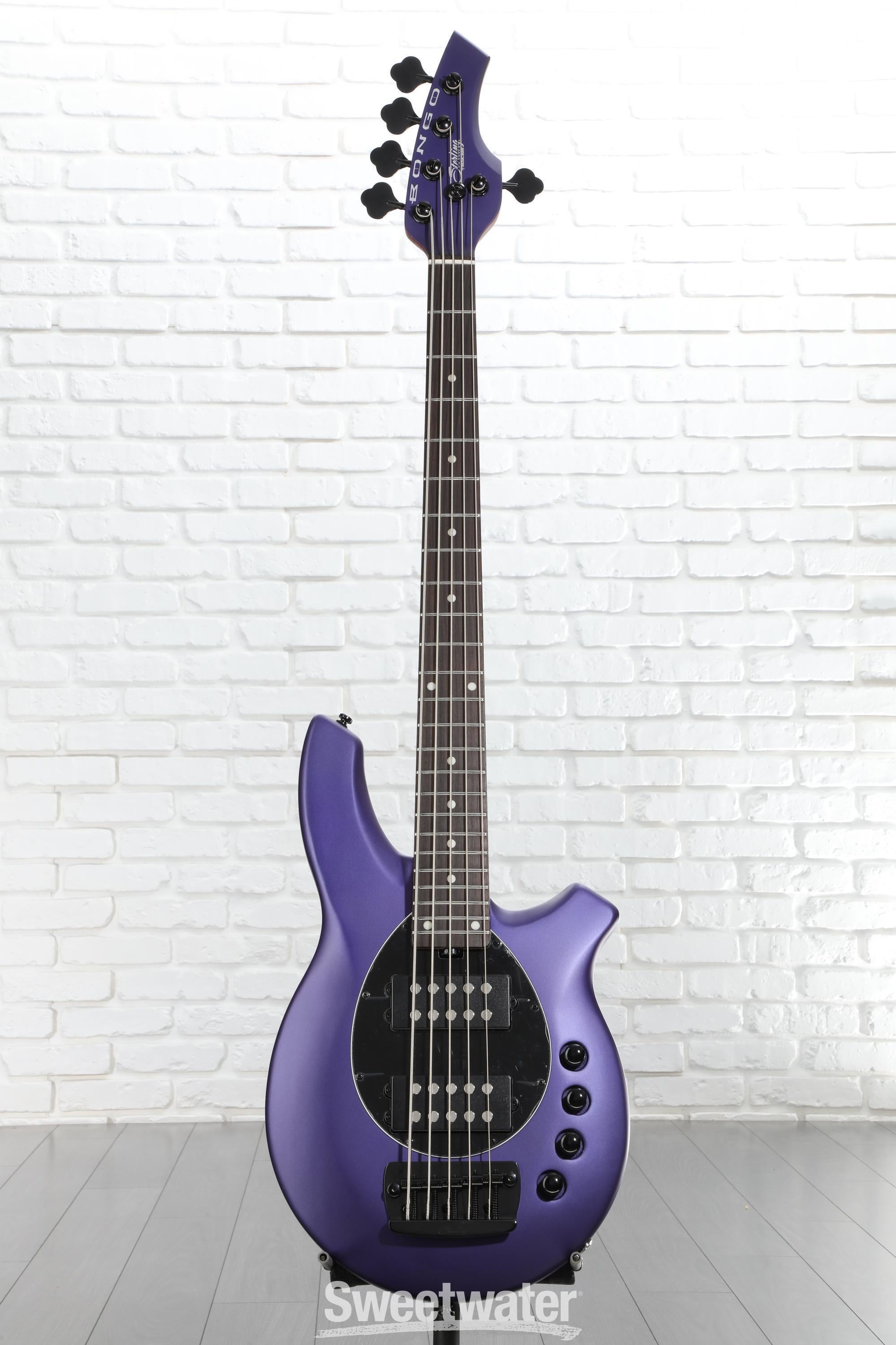 Sterling By Music Man Bongo 5 Electric 5-string Bass Guitar - Firemist Purple Satin