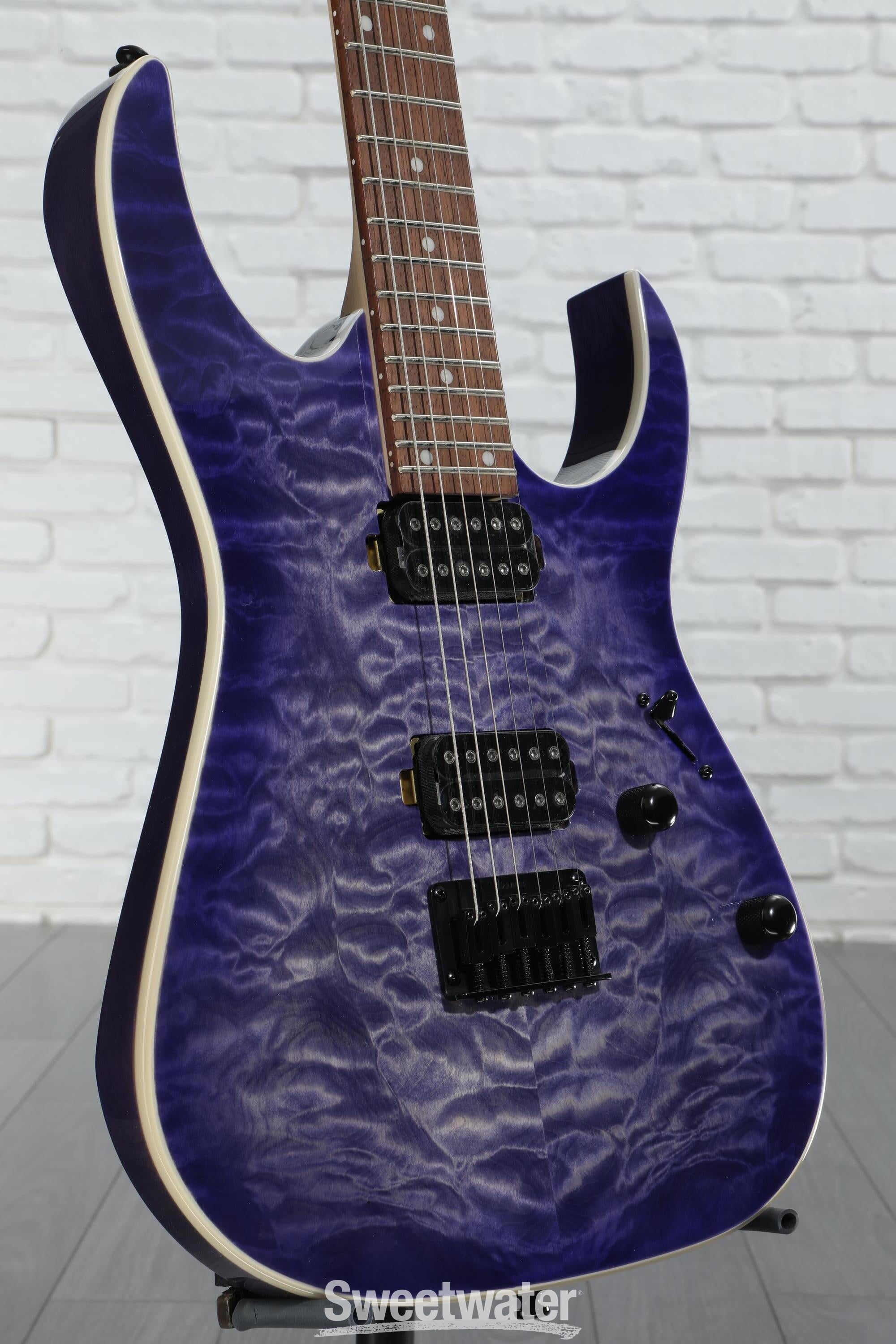 Ibanez RG421QM アイバニーズ Ibanez RG421QM Quilted Maple Top Electric Guitar Cerulean