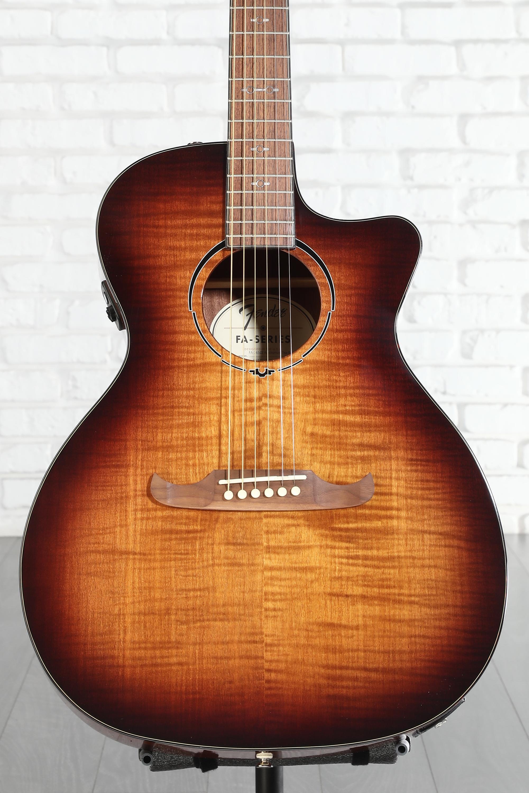 Fender FA-345CE Auditorium - 3-Tone Tea Burst | Sweetwater