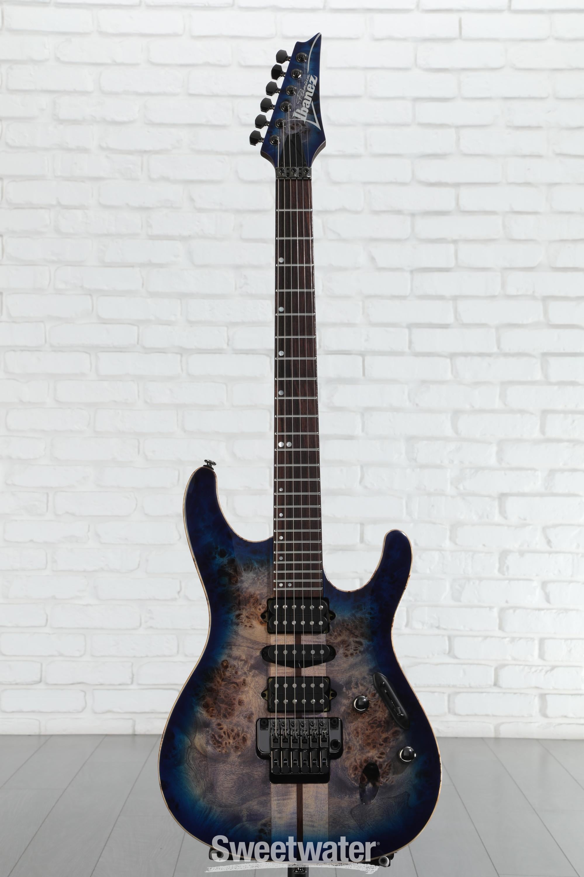 Ibanez Premium S1070PBZ Electric Guitar - Cerulean Blue Burst