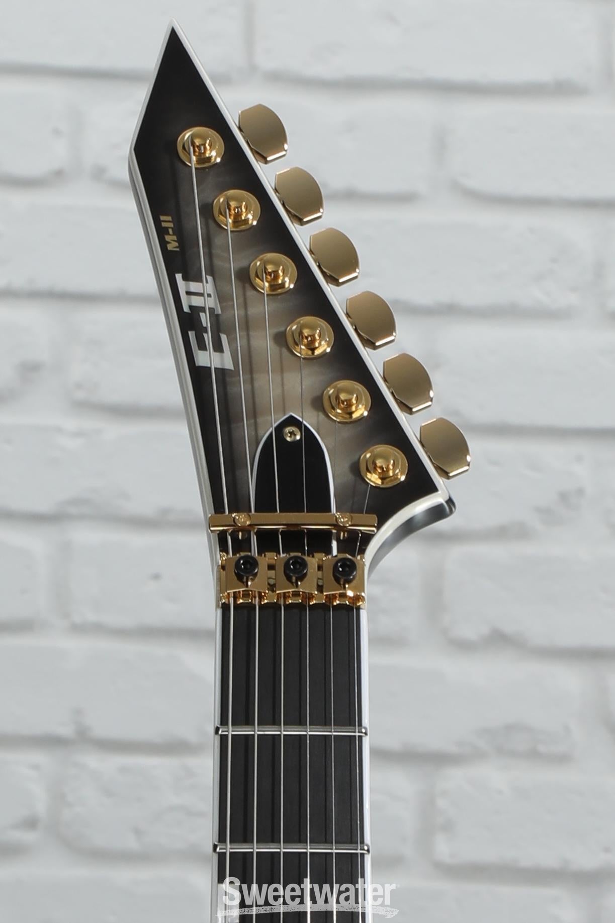 ESP E-II M-II QM Electric Guitar - Black Natural Burst