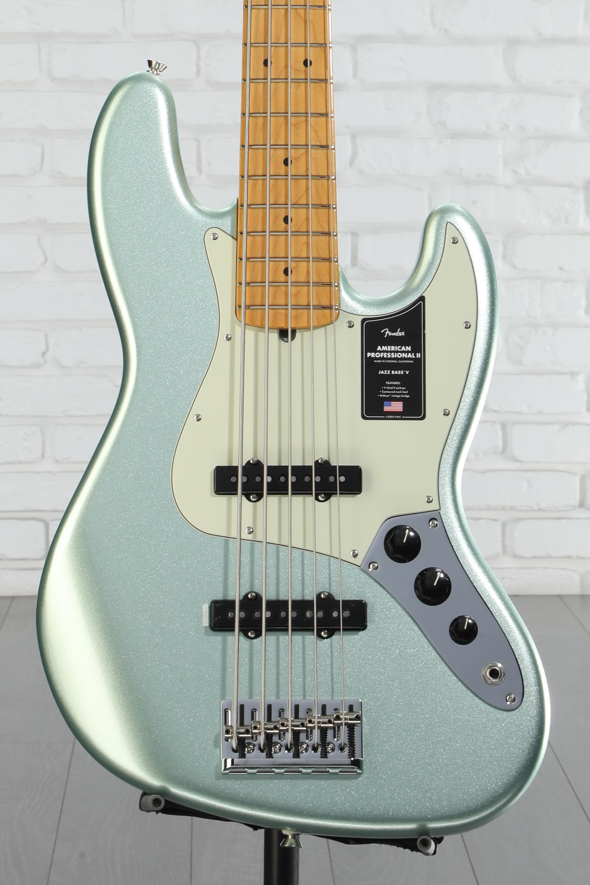 ベース Fender American Professional Jazz Bass V Fender American Professional II Jazz Bass V - Mystic Surf