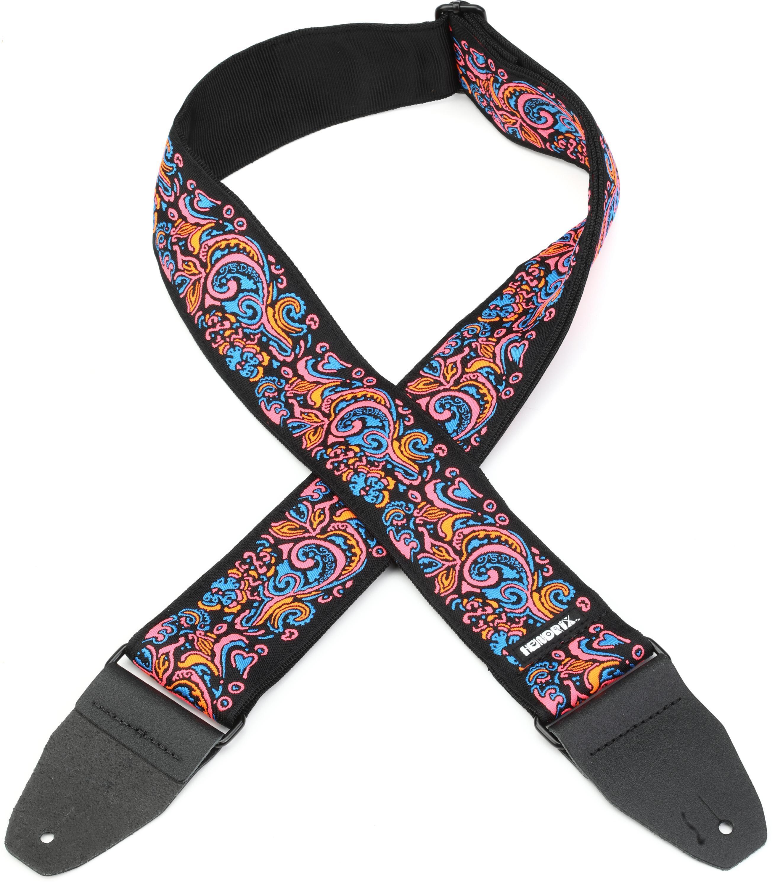 Dunlop Jimi Hendrix Blacklight Guitar Strap - Love Drops