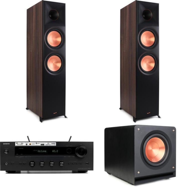 Tower Speakers Klipsch Cherry Subwoofer Klipsch 2x RP-280FA