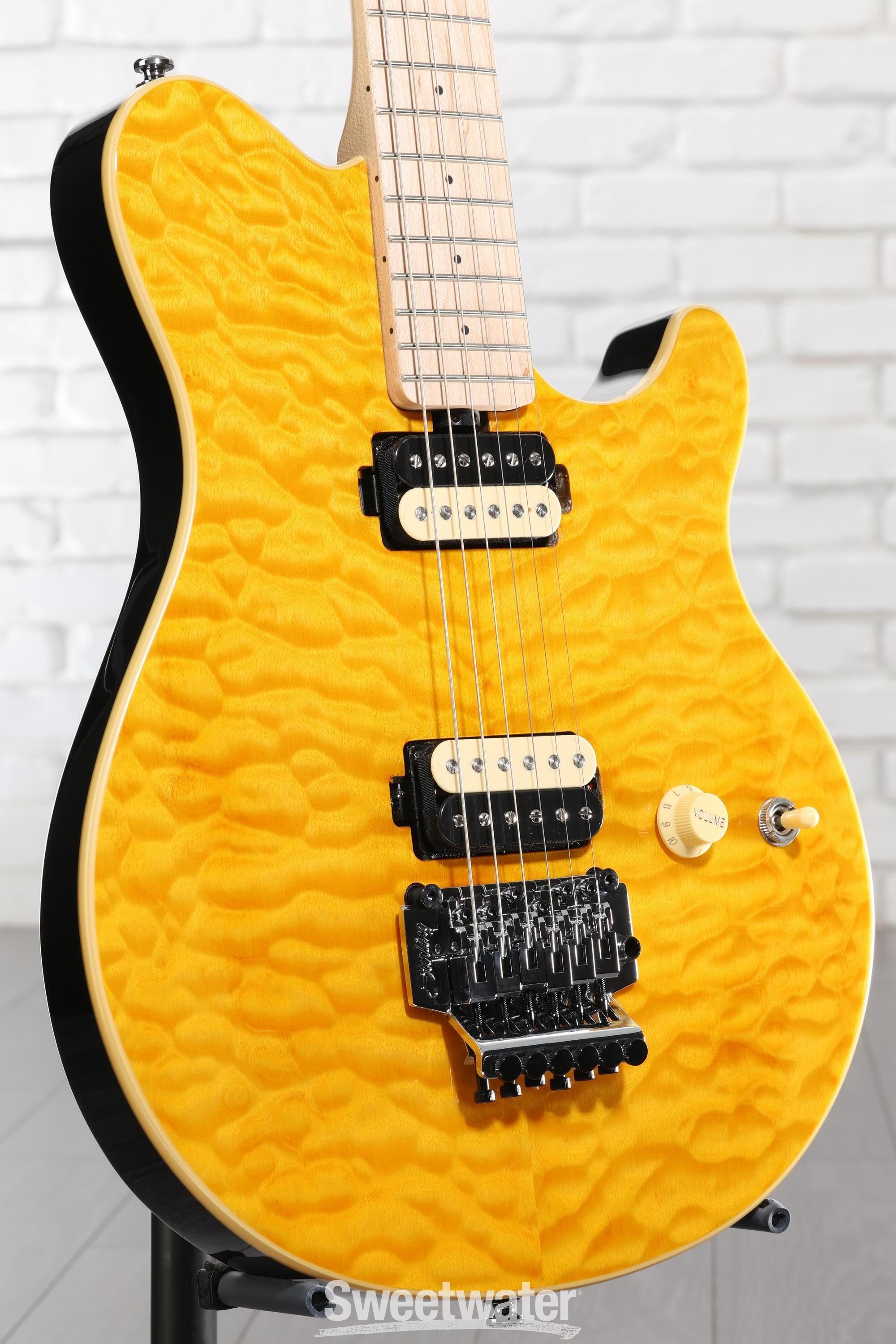 Sterling By Music Man Axis Quilted Maple Electric Guitar - Trans