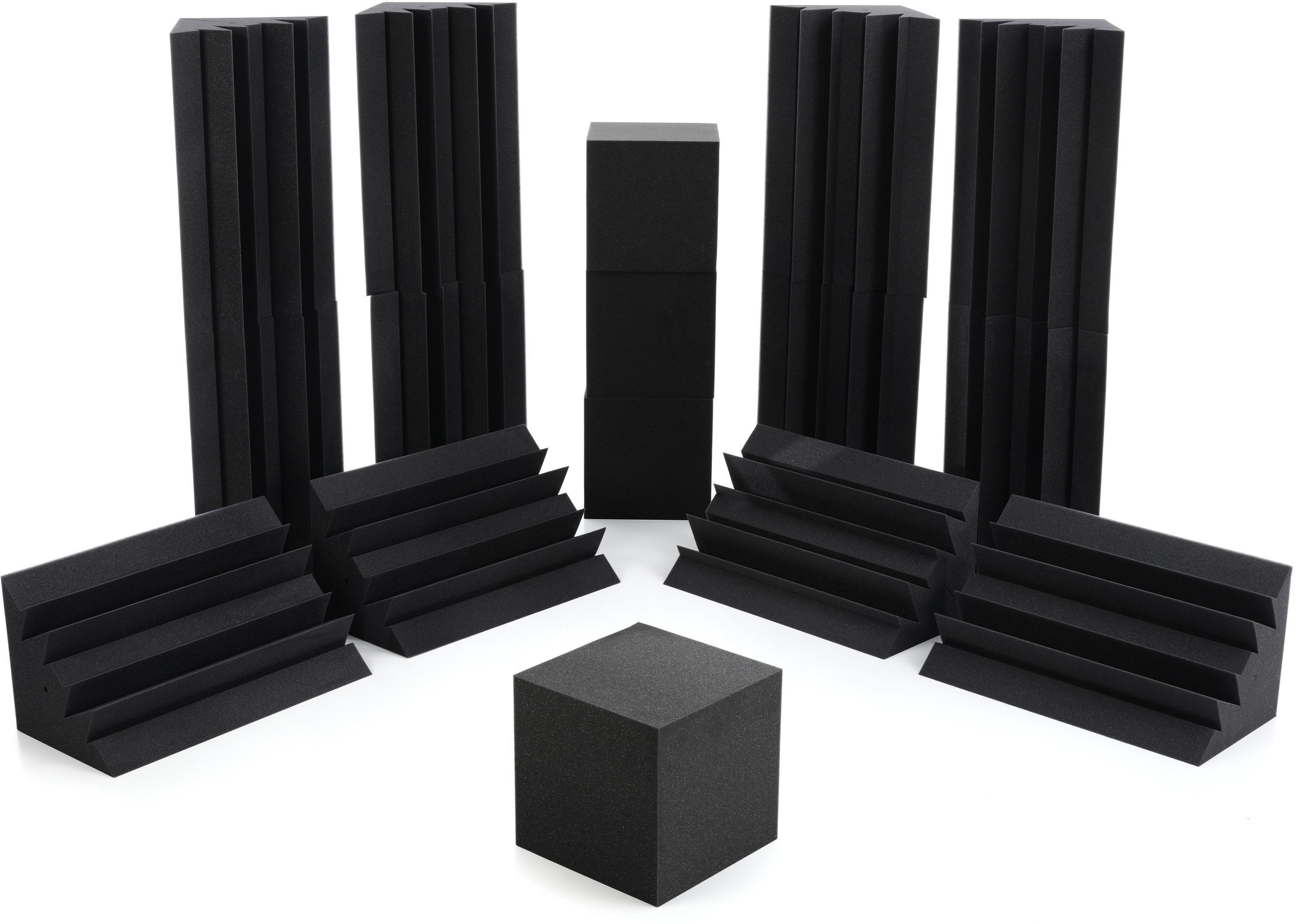 Auralex Acoustics LENRD, paneles de absorción acústica, trampa para graves,  8 unidades, color borgoña, Carbón