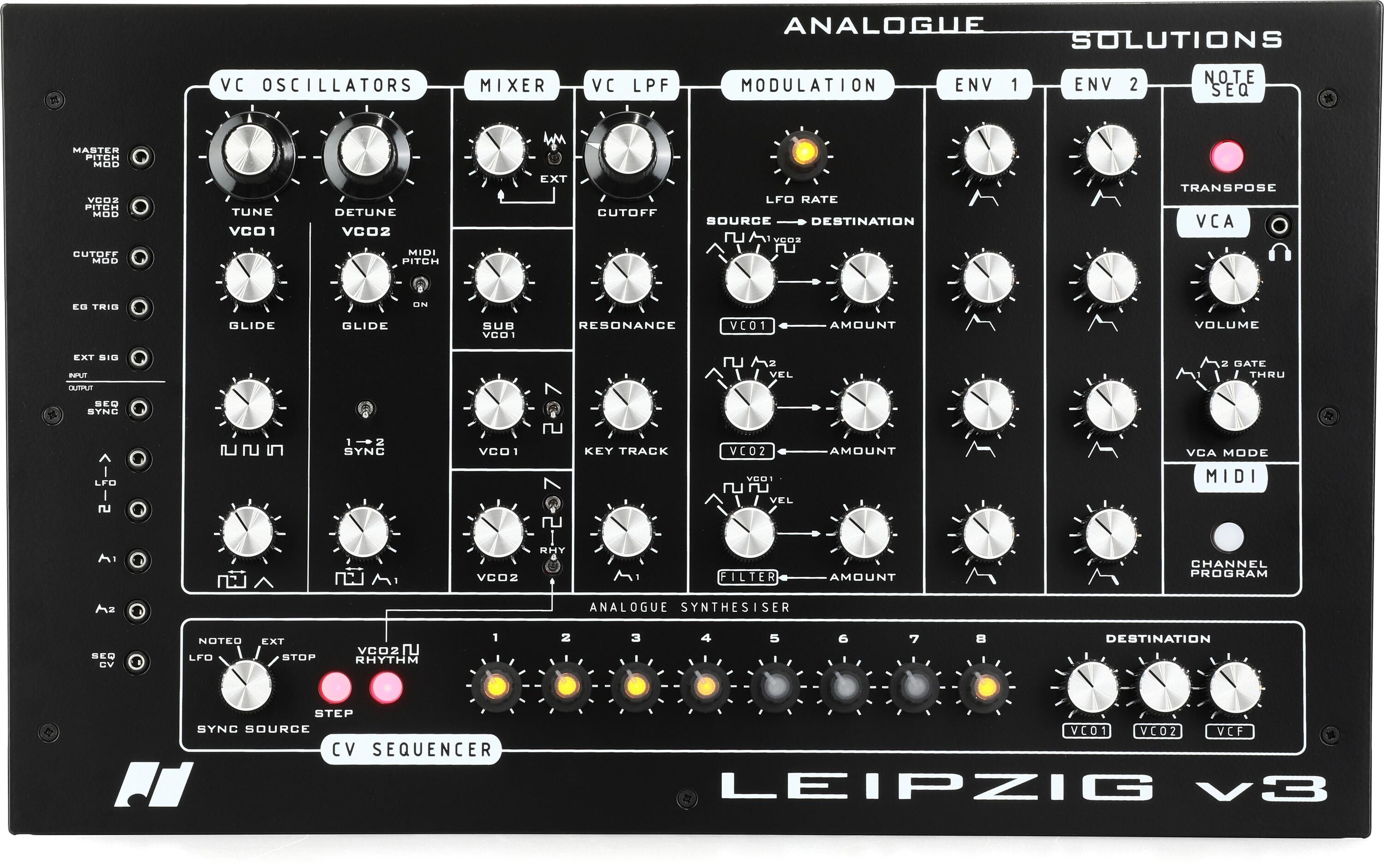 Analogue Solutions Leipzig V3 Analog Synthesizer with Step Sequencer  Sweetwater