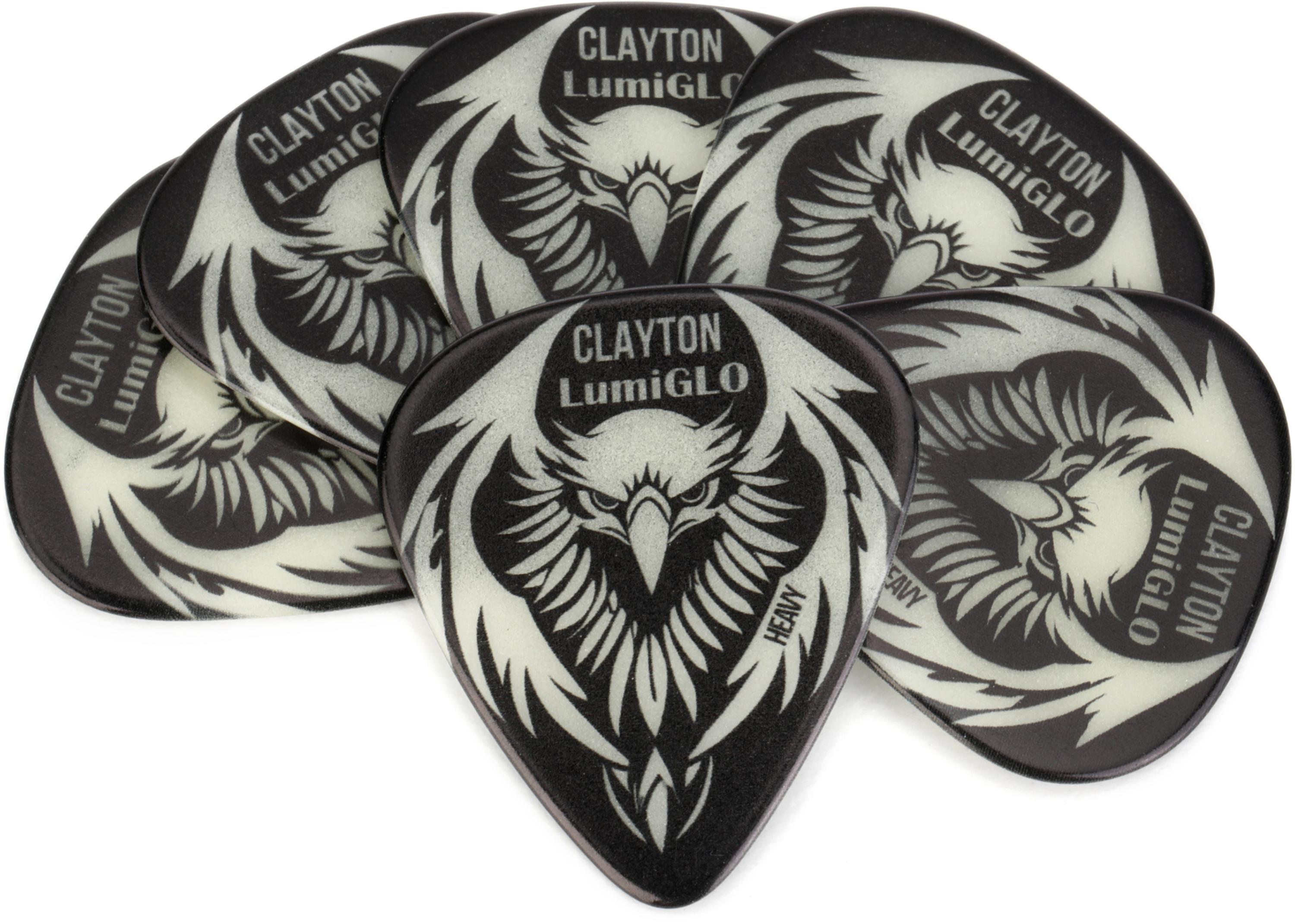 Photo of Clayton Lumiglo Guitar Picks - Heavy, 6-pack