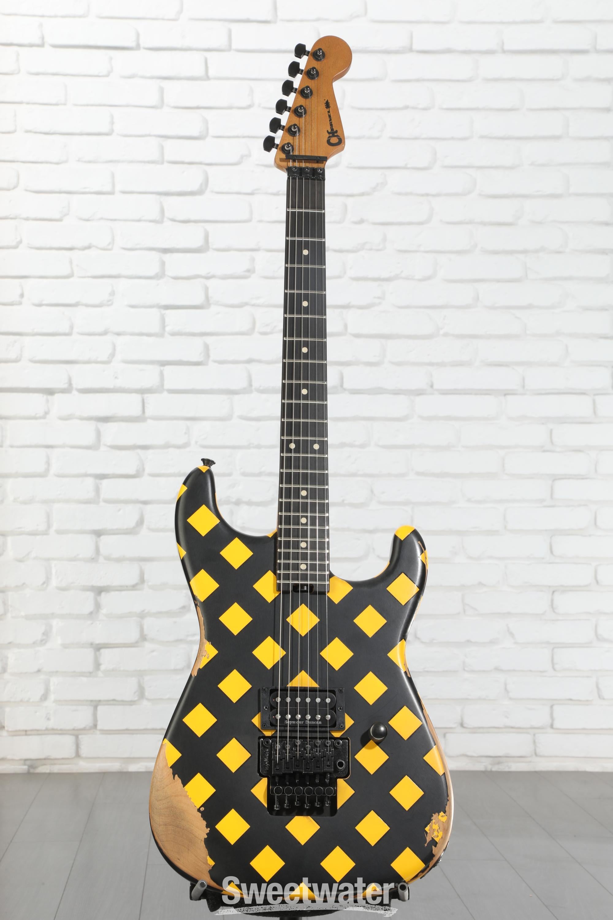 Charvel Super-Stock SD1 H FR Electric Guitar - Diamond Life, Ebony