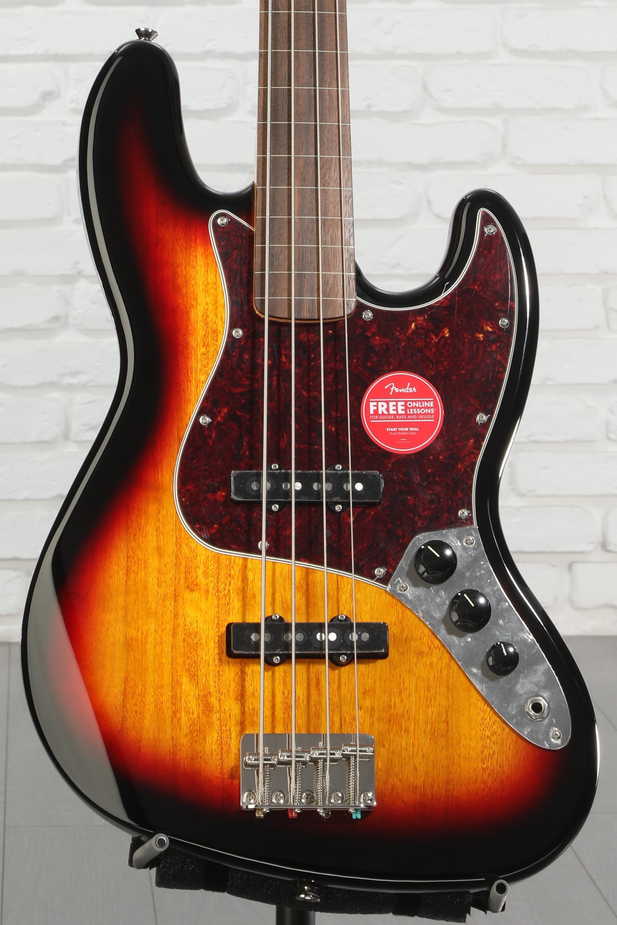 Squier Classic Vibe '60s Fretless Jazz Bass - 3-Tone Sunburst