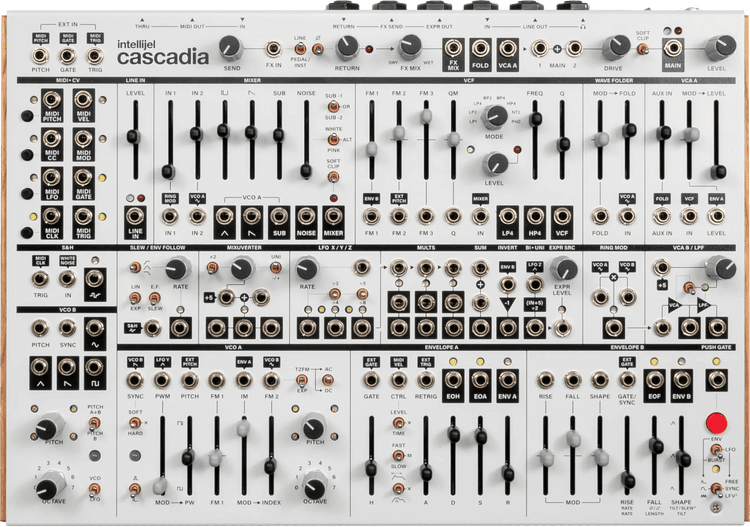 Intellijel Cascadia Monophonic Semi-modular Analog Synthesizer - White Fog