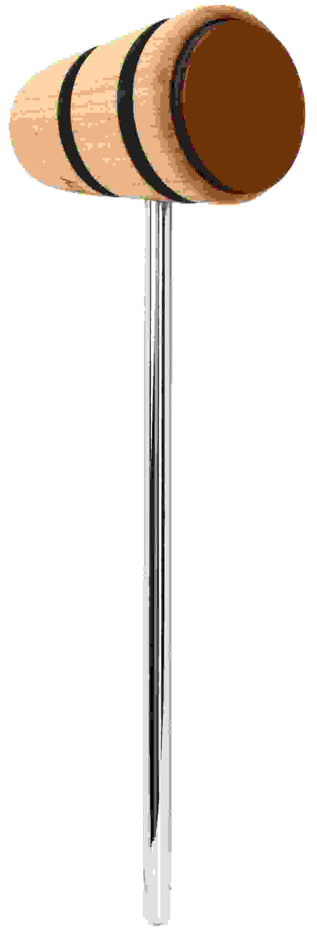 Low Boy Leather Daddy Bass Drum Beater Natural with Black Stripes Sweetwater