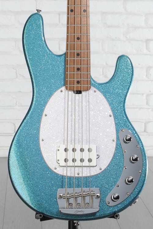 Sterling By Music Man StingRay RAY34 Bass Guitar - Blue Sparkle