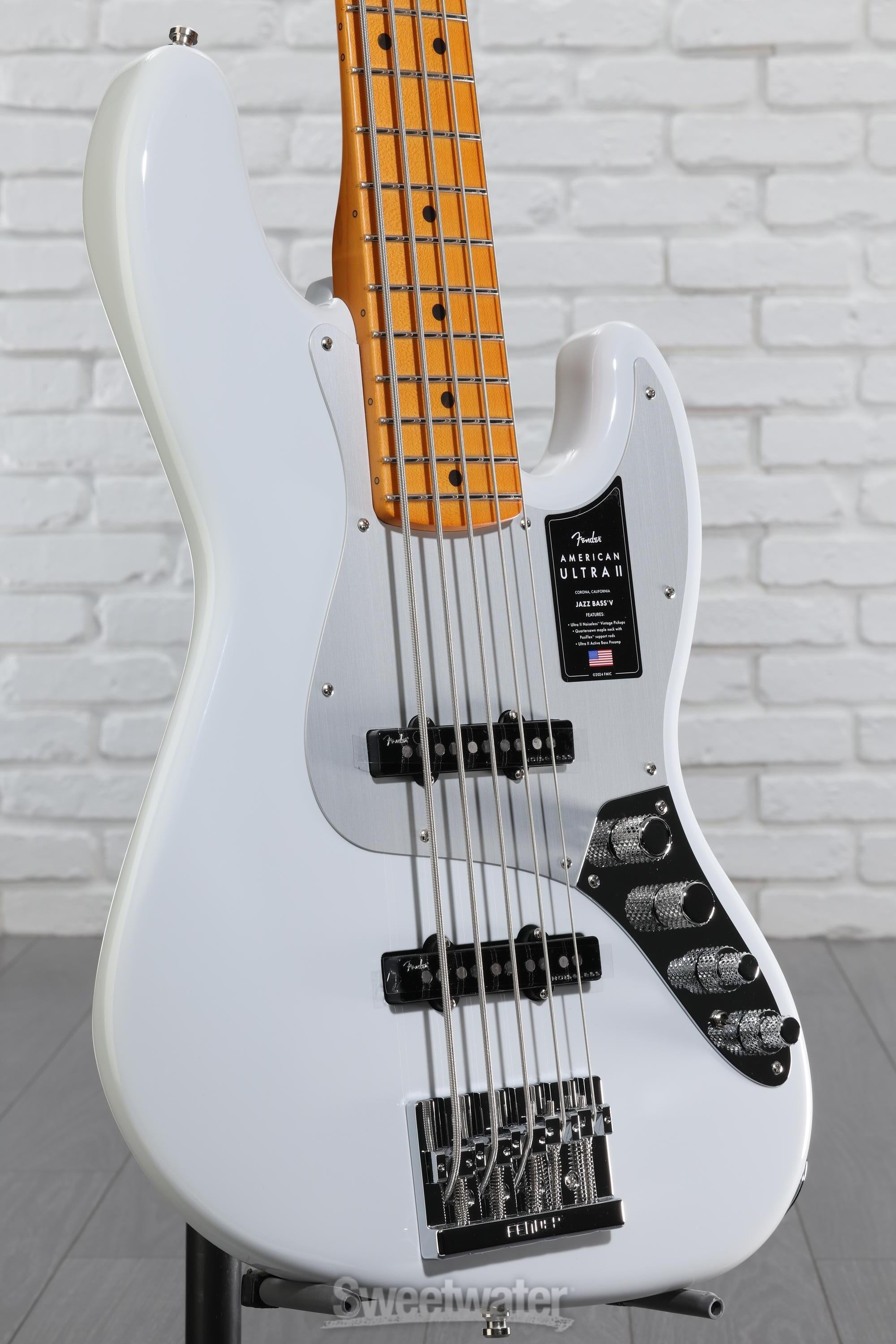 Fender American Ultra II Jazz Bass V - Avalanche, Maple Fingerboard