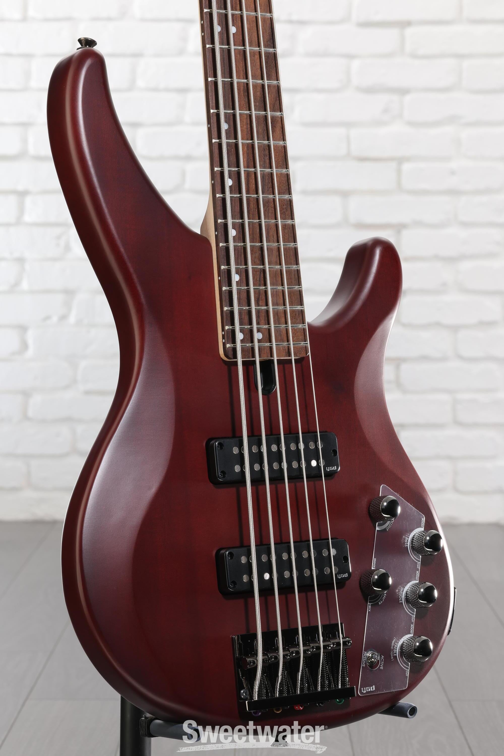 Yamaha TRBX505 5-string Bass Guitar - Translucent Brown | Sweetwater