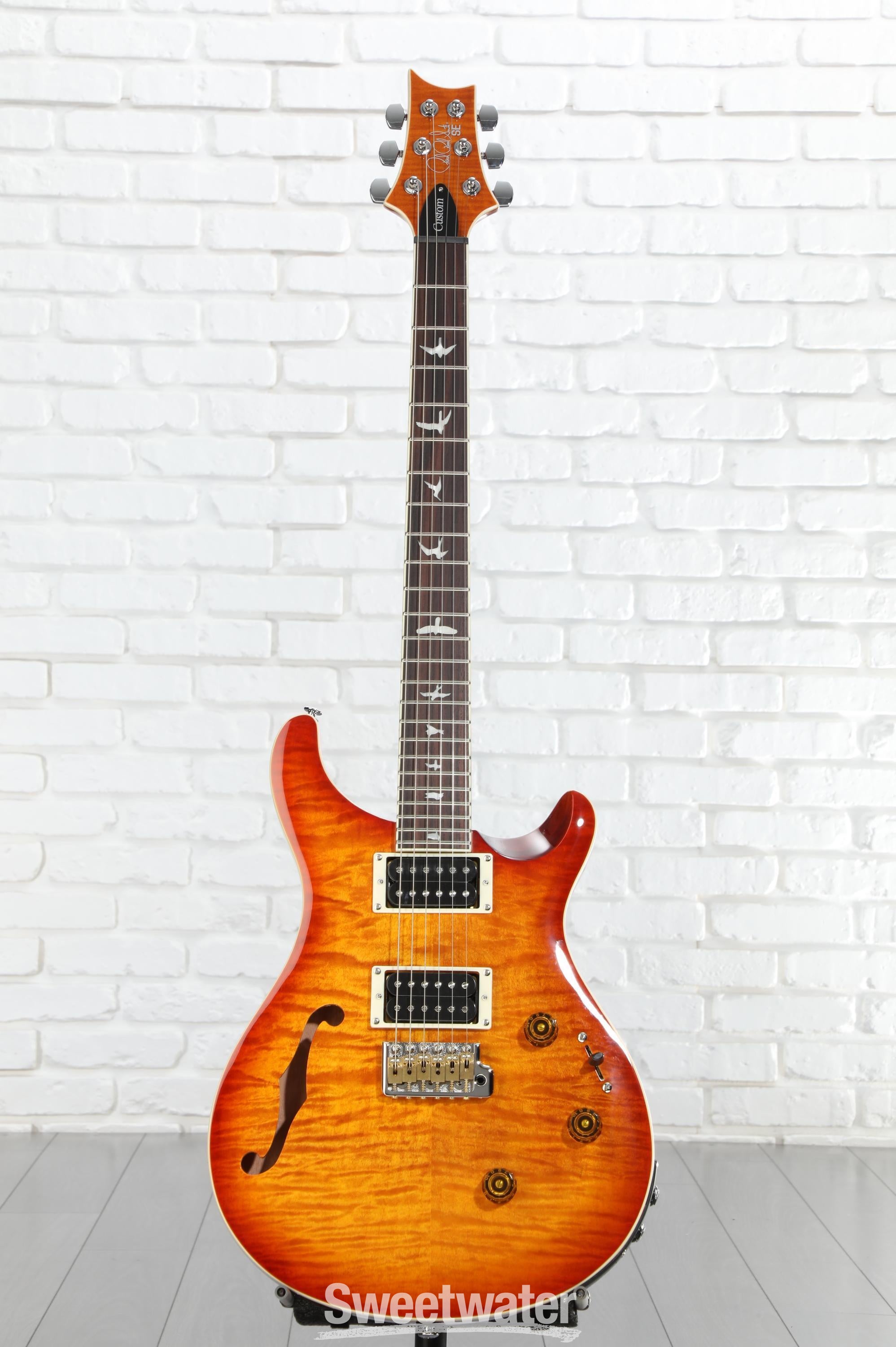 ohayo　PRSSE Custom 24 PRS SE Custom 24 Semi-Hollow Piezo Electric Guitar - Vintage