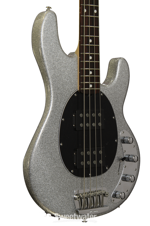 Ernie Ball Music Man Stingray 4 HH - Silver Sparkle | Sweetwater
