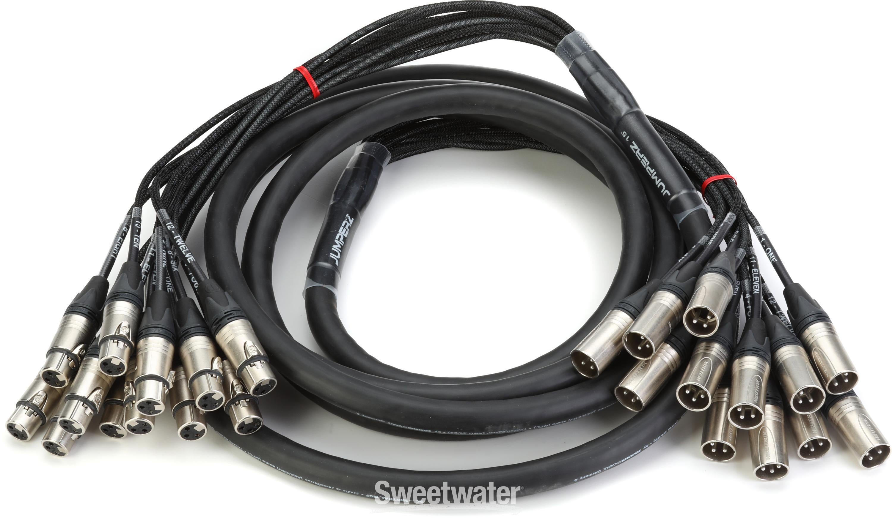 JUMPERZ J12CHXM-XF-15_TS 12-channel XLR Plug to XLR Socket