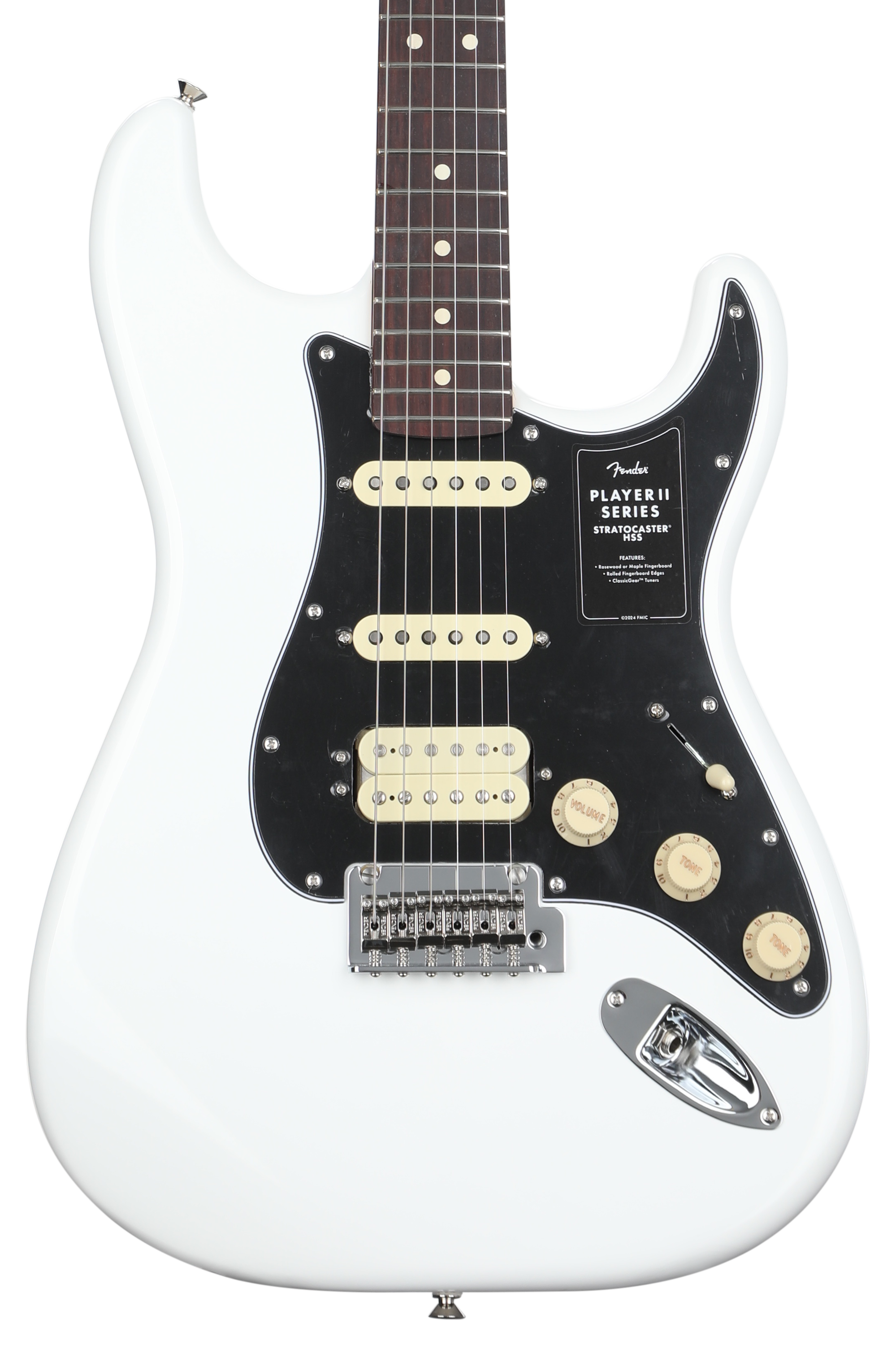 Fender Player II Stratocaster HSS Electric Guitar - Polar White
