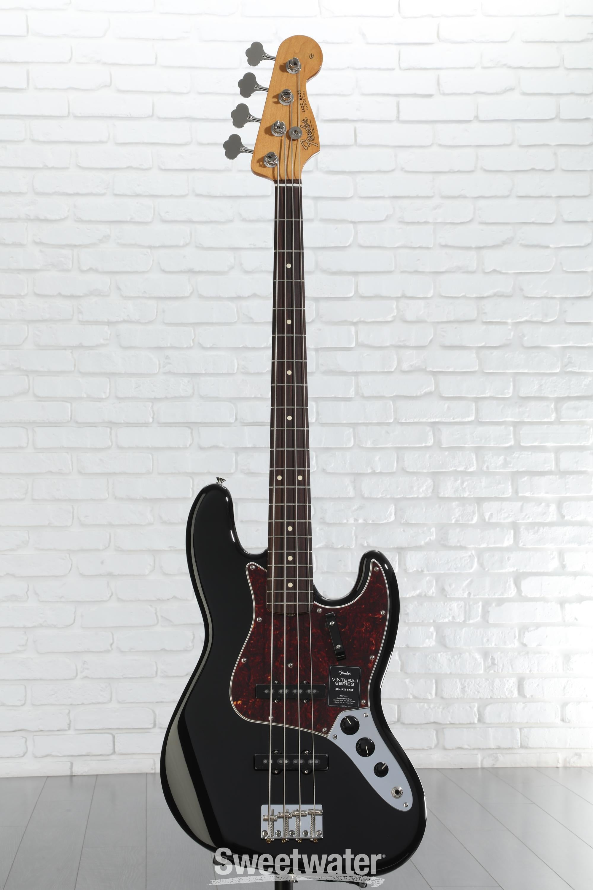 最新デザインの Fender Vintera II '60s Jazz Bass - Black with Rosewood ベース