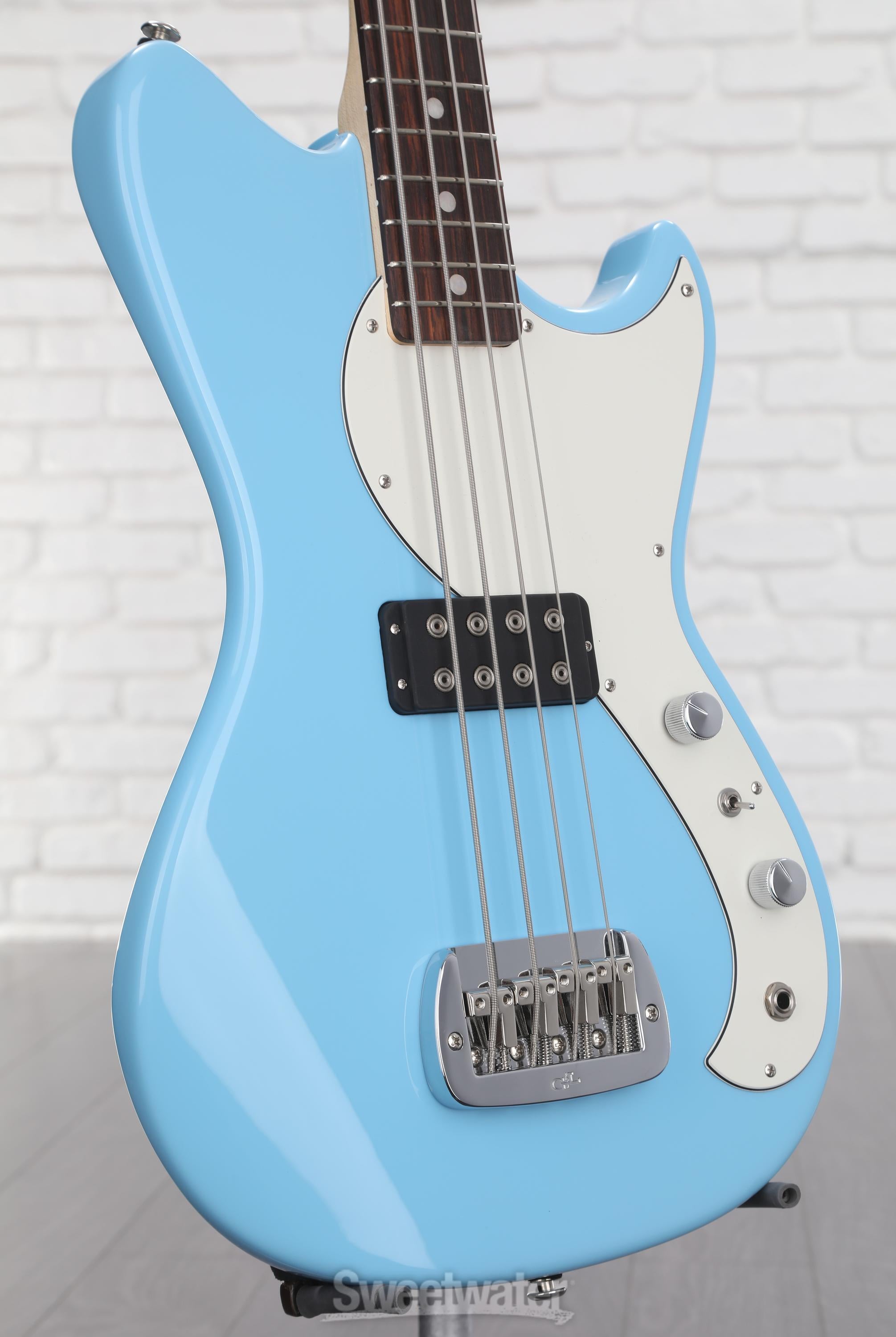 G&L Fullerton Deluxe Fallout Bass Guitar - Himalayan Blue | Sweetwater