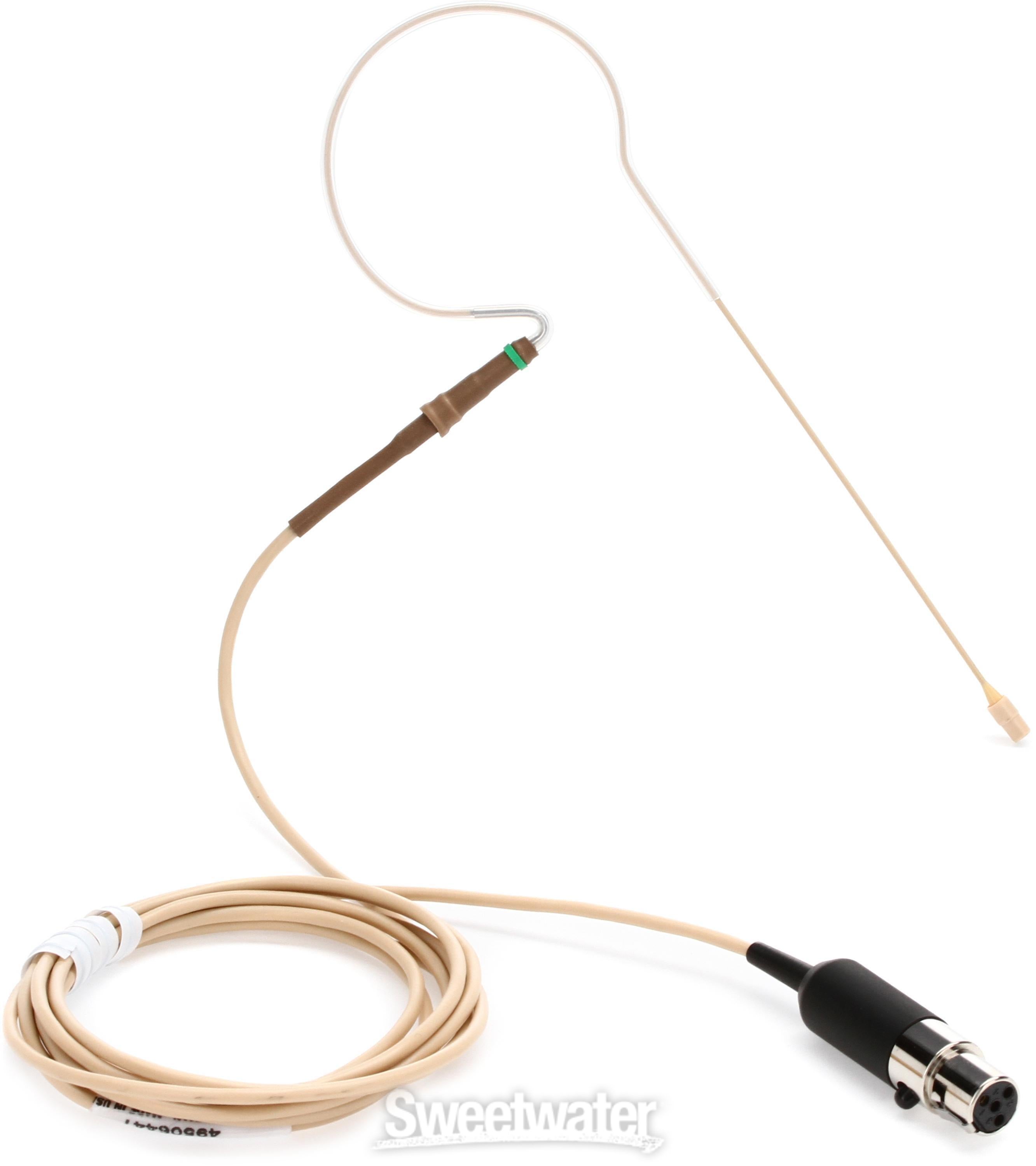 Countryman E6 Directional Earset Microphone for Speaking with 2mm Cable and  TA4F Connector for Shure Wireless - Light Beige