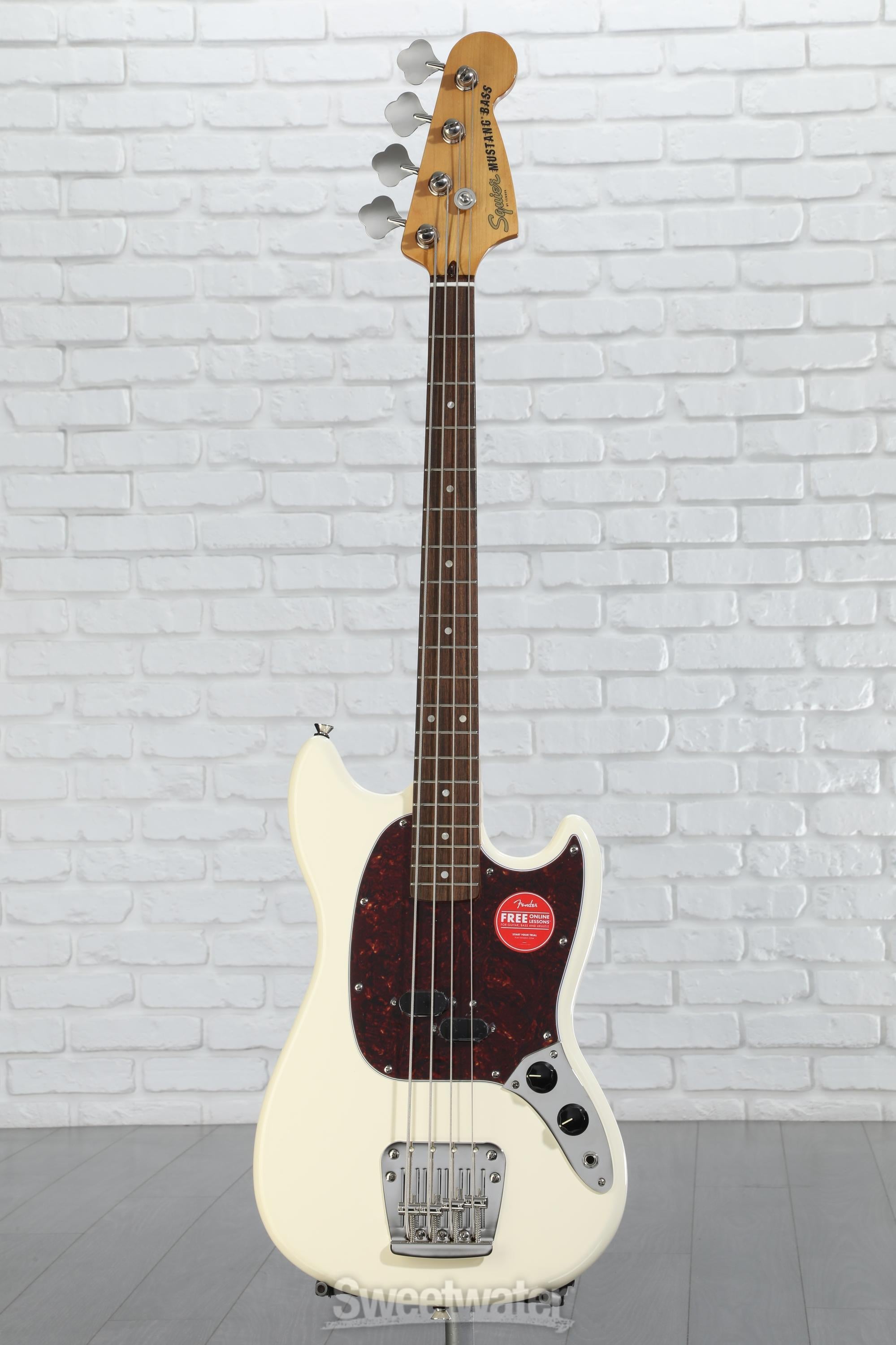 Squier Classic Vibe '60s Mustang Bass Guitar Olympic White