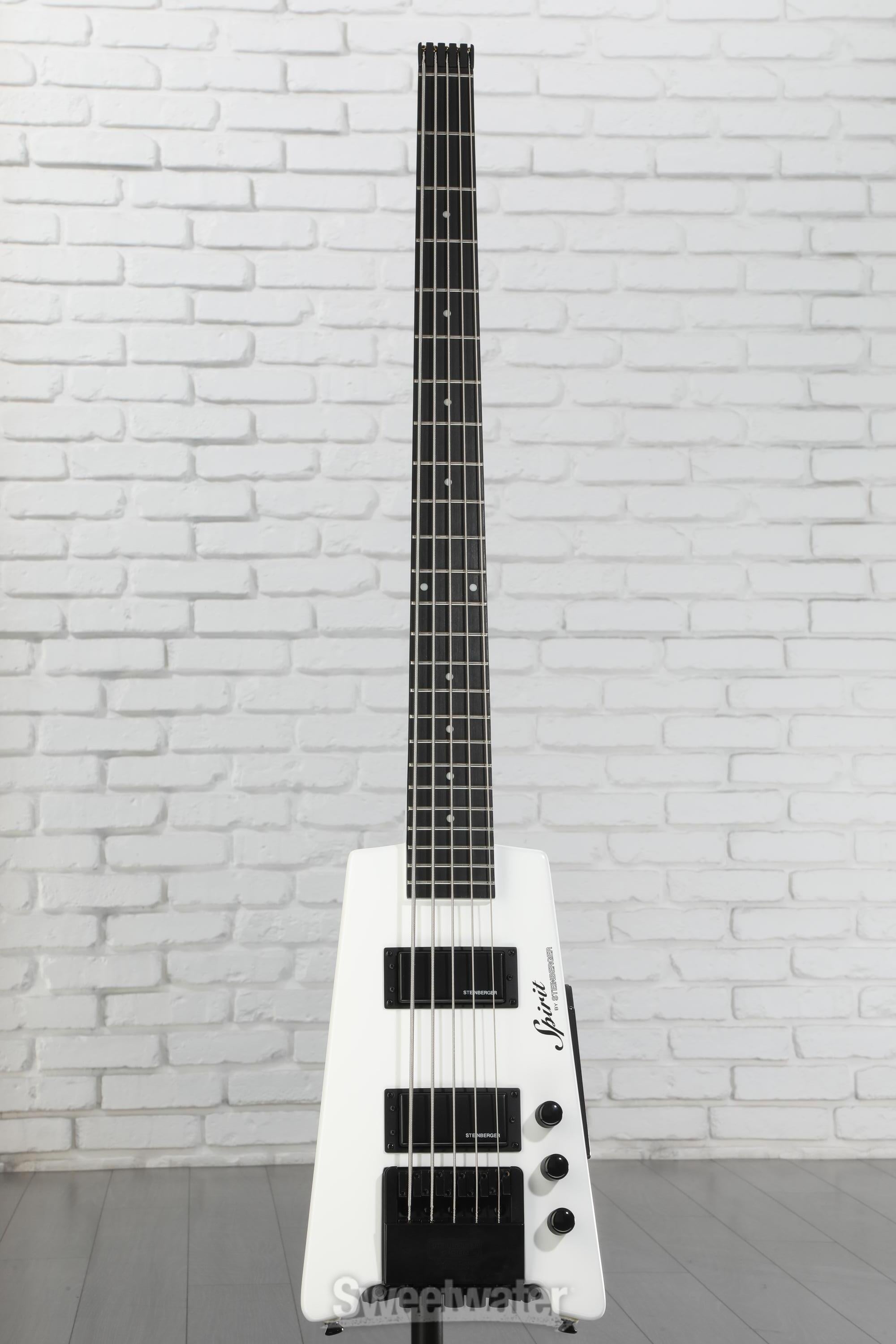 Spirit by Steinberger XT-25 White + 純正弦 Steinberger Spirit XT-25 5-string Bass Guitar - White | Sweetwater
