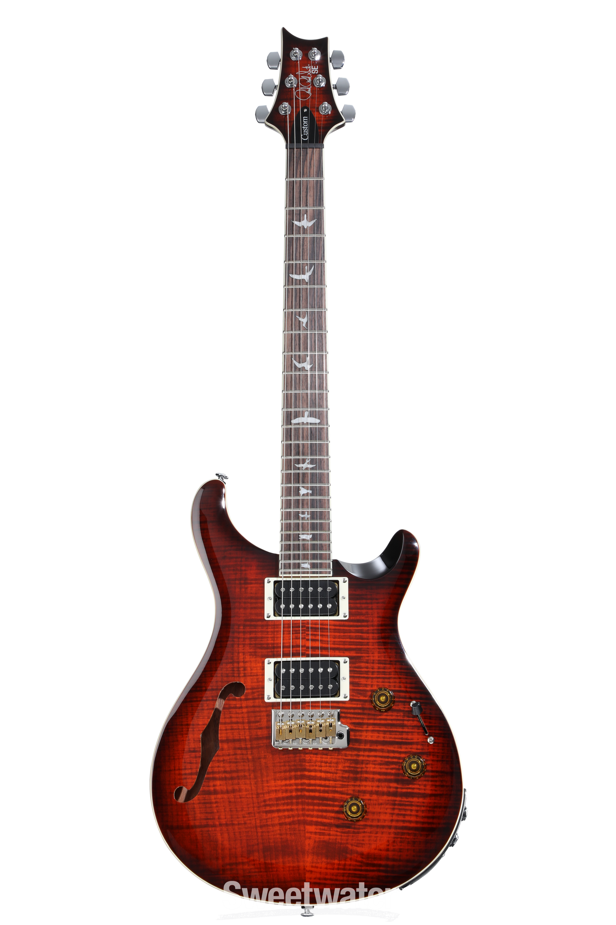PRS SE Custom 24 Semi-Hollow Piezo Electric Guitar - Orange