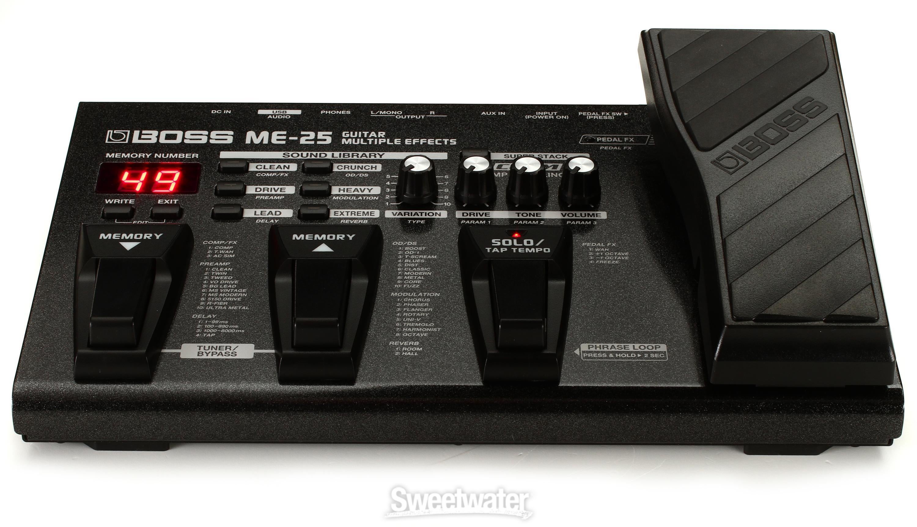 Boss ME-25 Guitar Multi-effects Pedal Reviews | Sweetwater