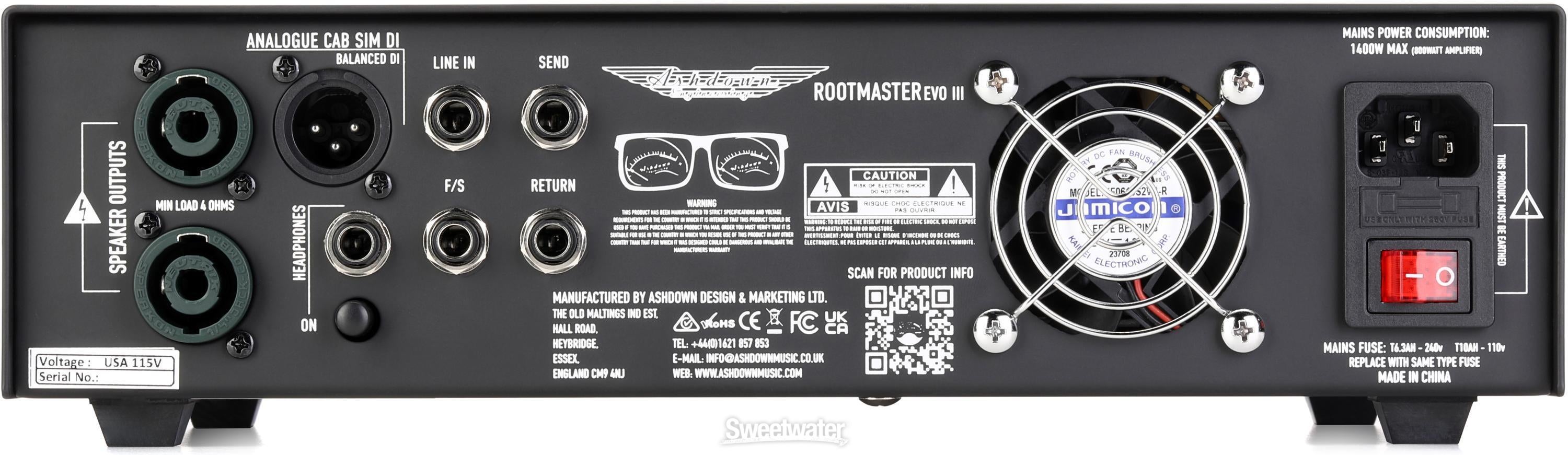 Ashdown RM-800 Rootmaster EVO III 800-watt Bass Head