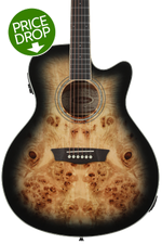 Photo of Washburn Deep Forest Burl ACE Acoustic Guitar - Black Fade