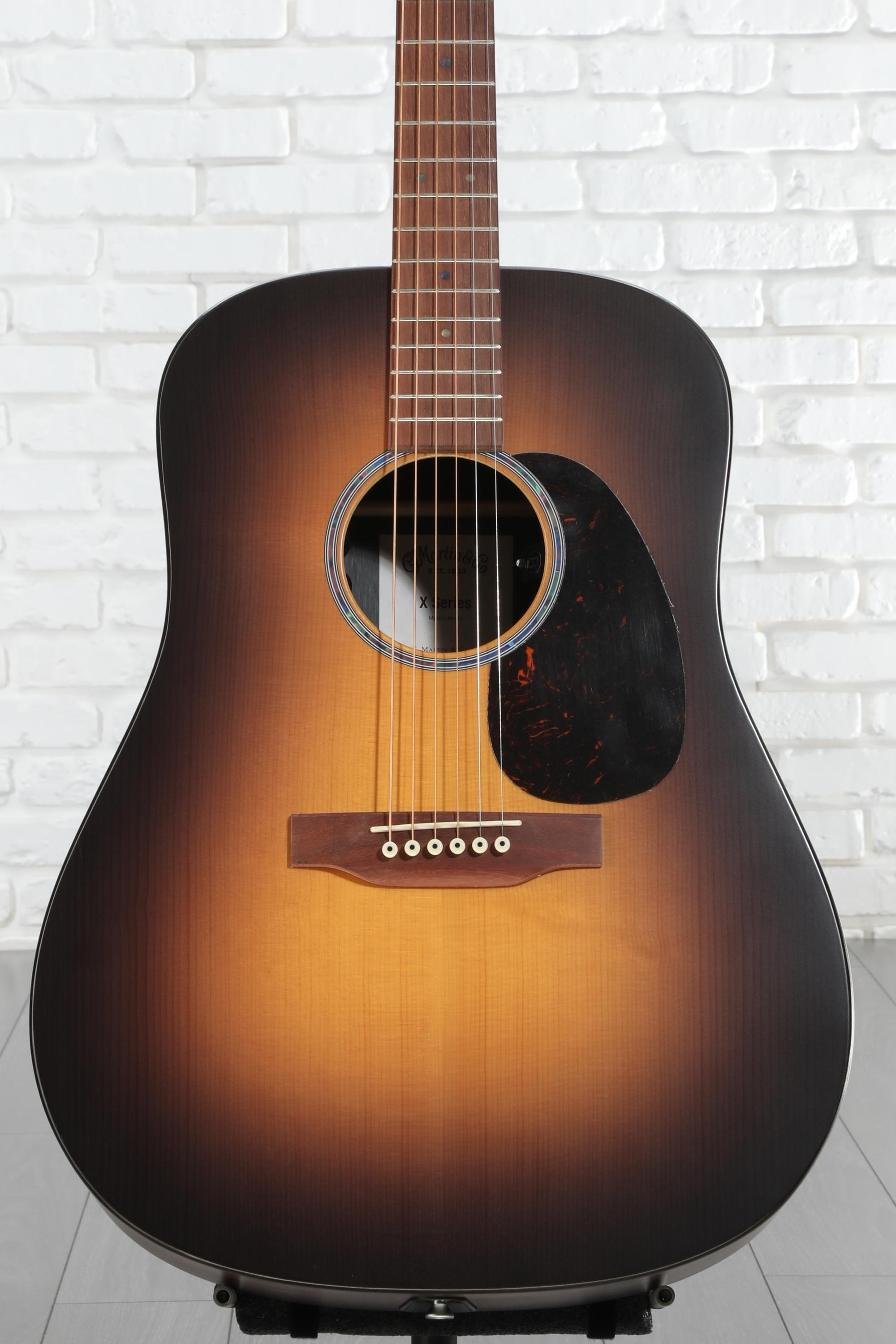 Martin D-X2E Dreadnought Acoustic-electric Guitar - Ziricote Burst