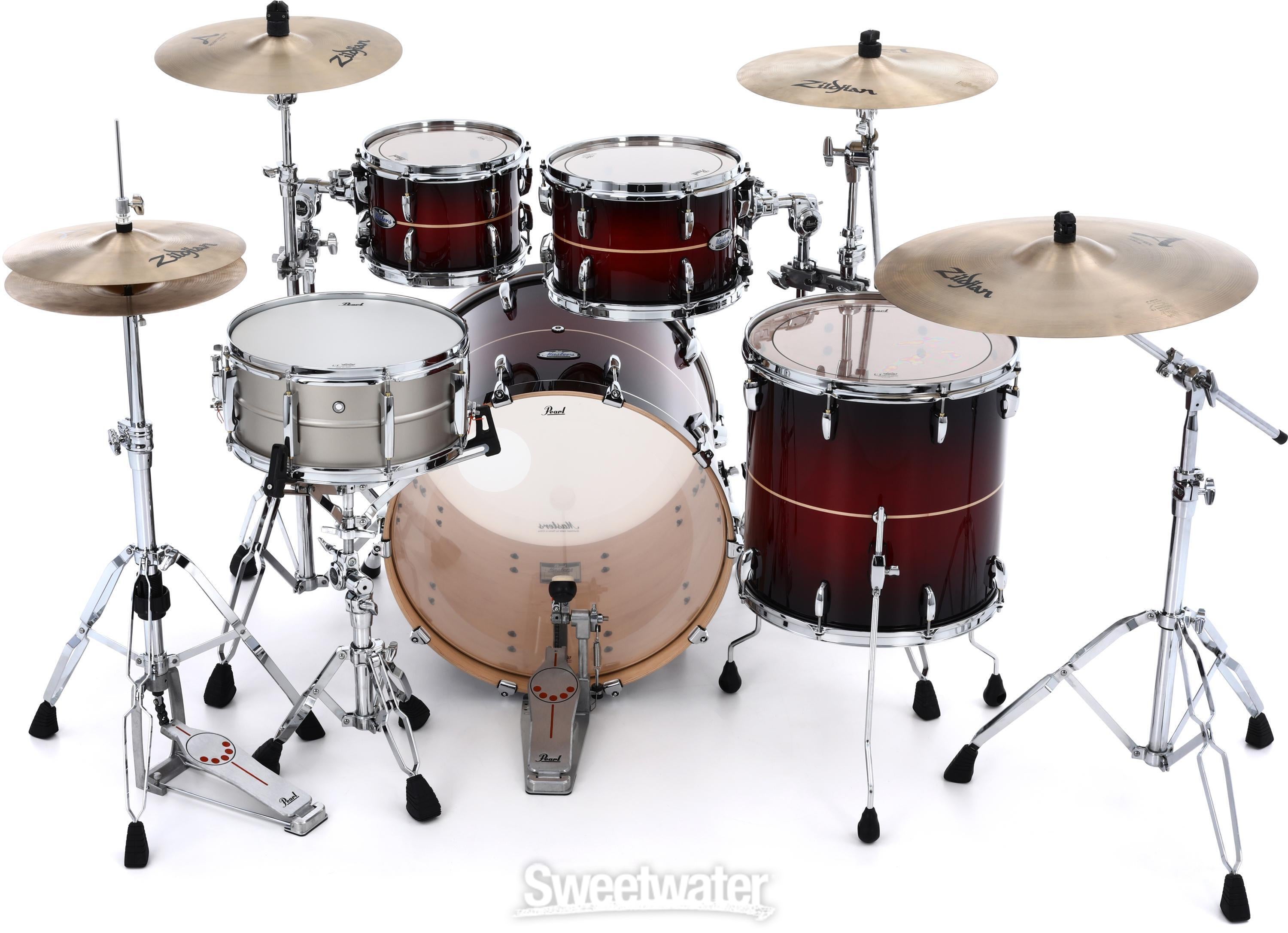 Pearl Masters Maple Complete MCT924XEDP/C 4-piece Shell Pack - Red