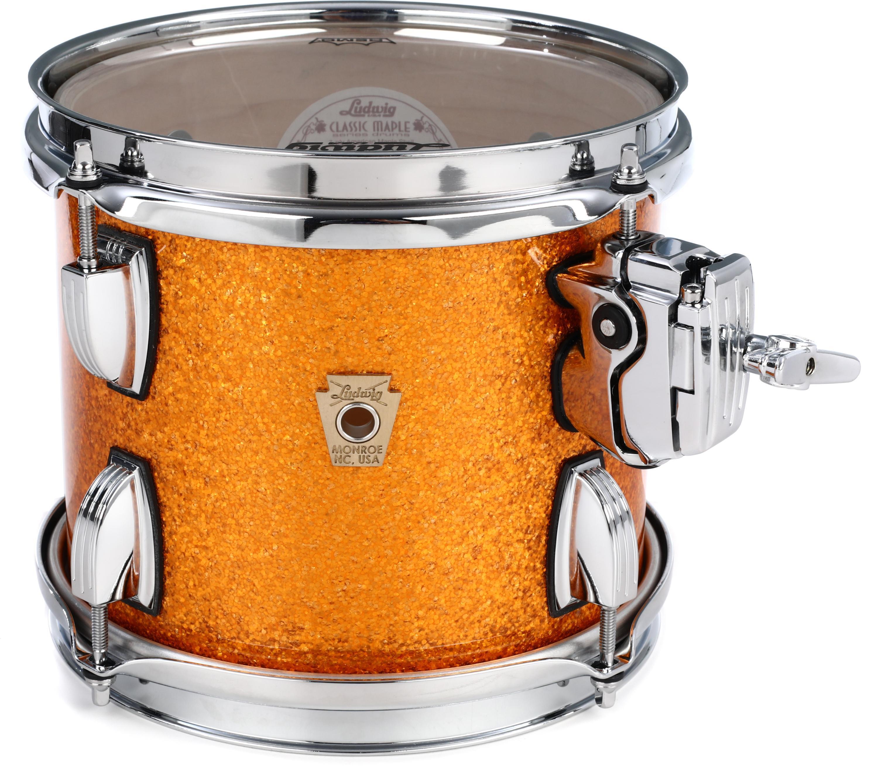 Ludwig Classic Maple Mounted Tom - 7 x 8 inch - Gold Sparkle