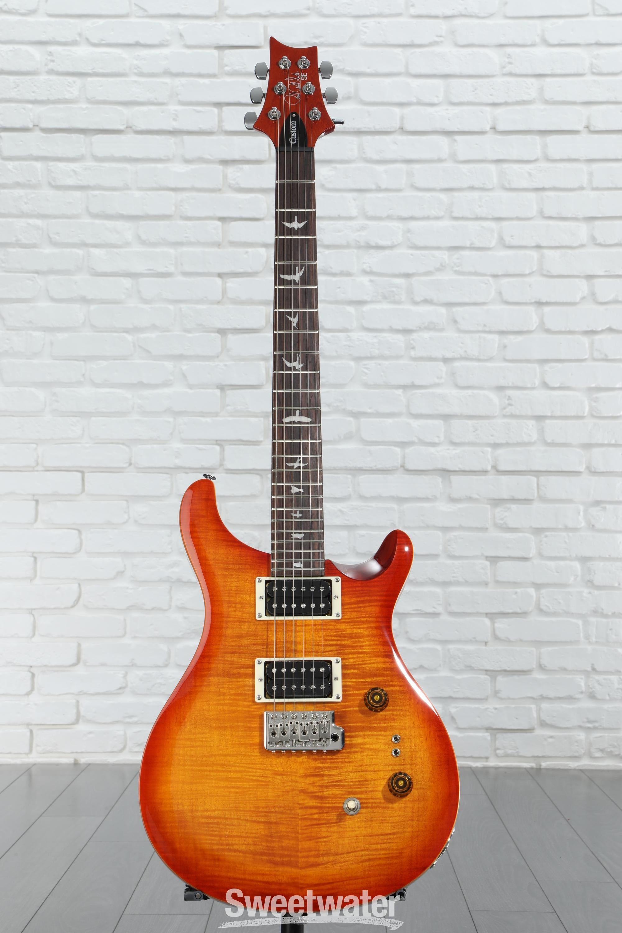 PRS SE Custom 24-08 Electric Guitar Charcoal Cherry Burst