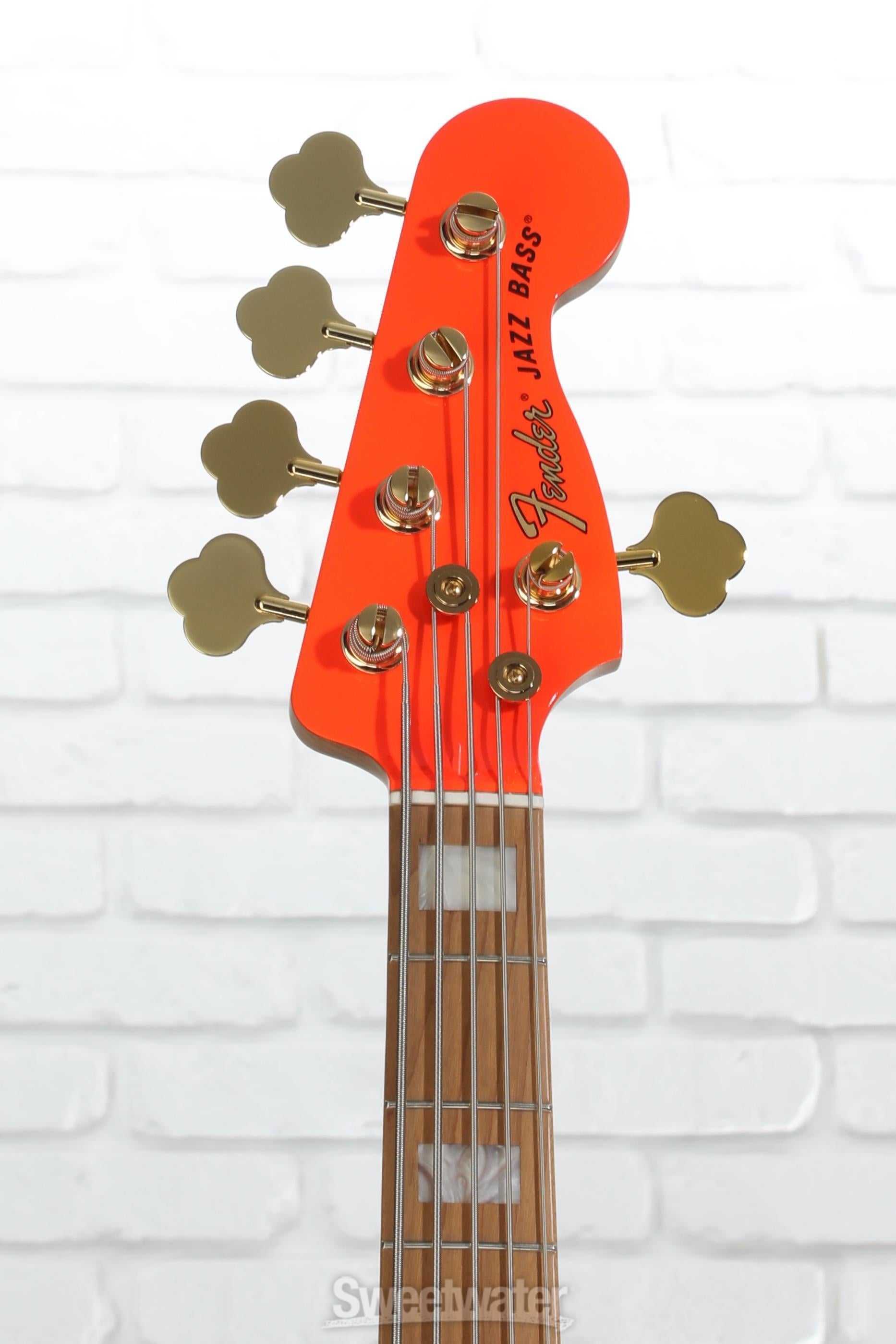 Fender MonoNeon Jazz Bass V - Fluorescent Yellow