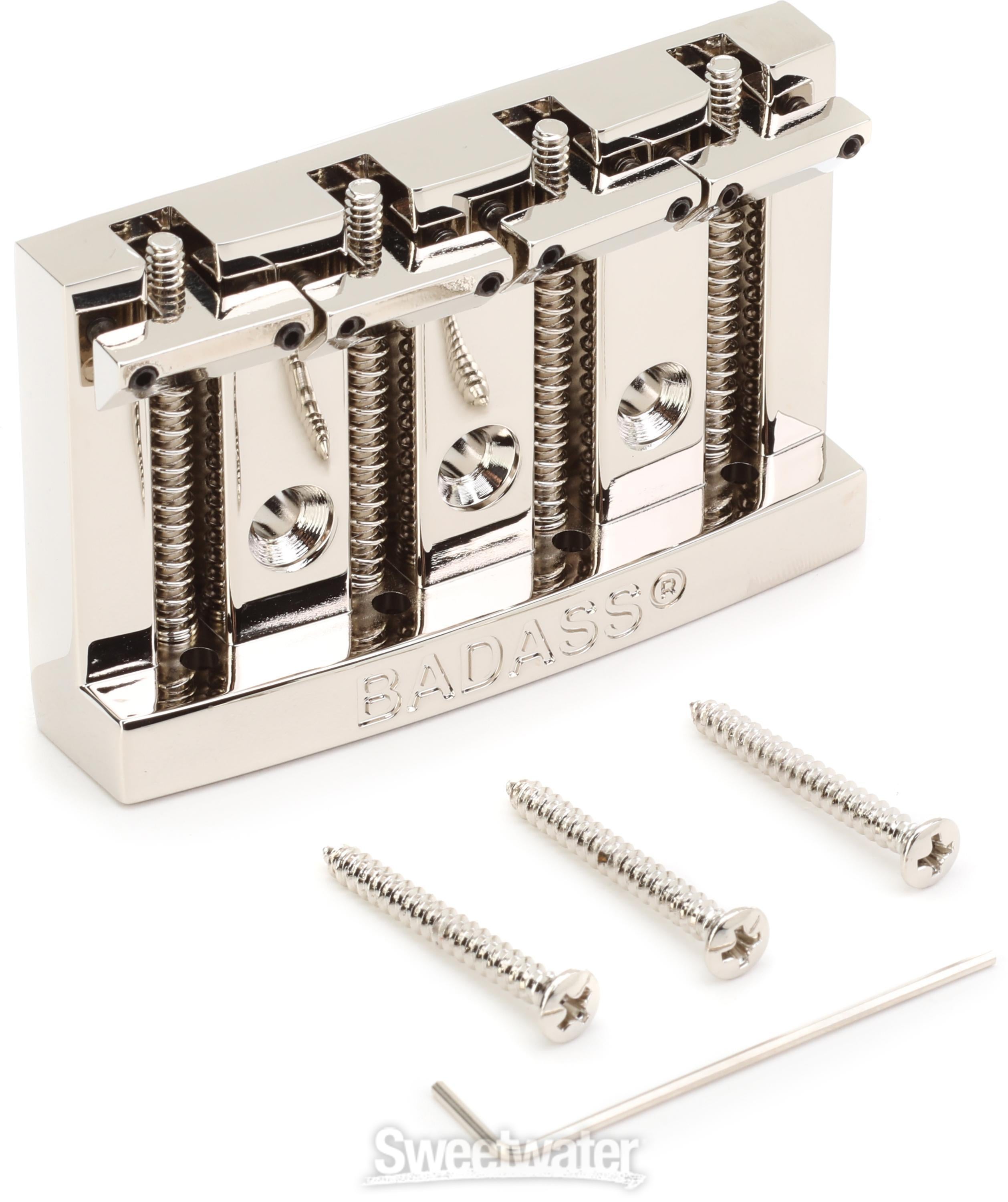 Leo Quan Badass I 4-string High-mass Bass Bridge - Nickel