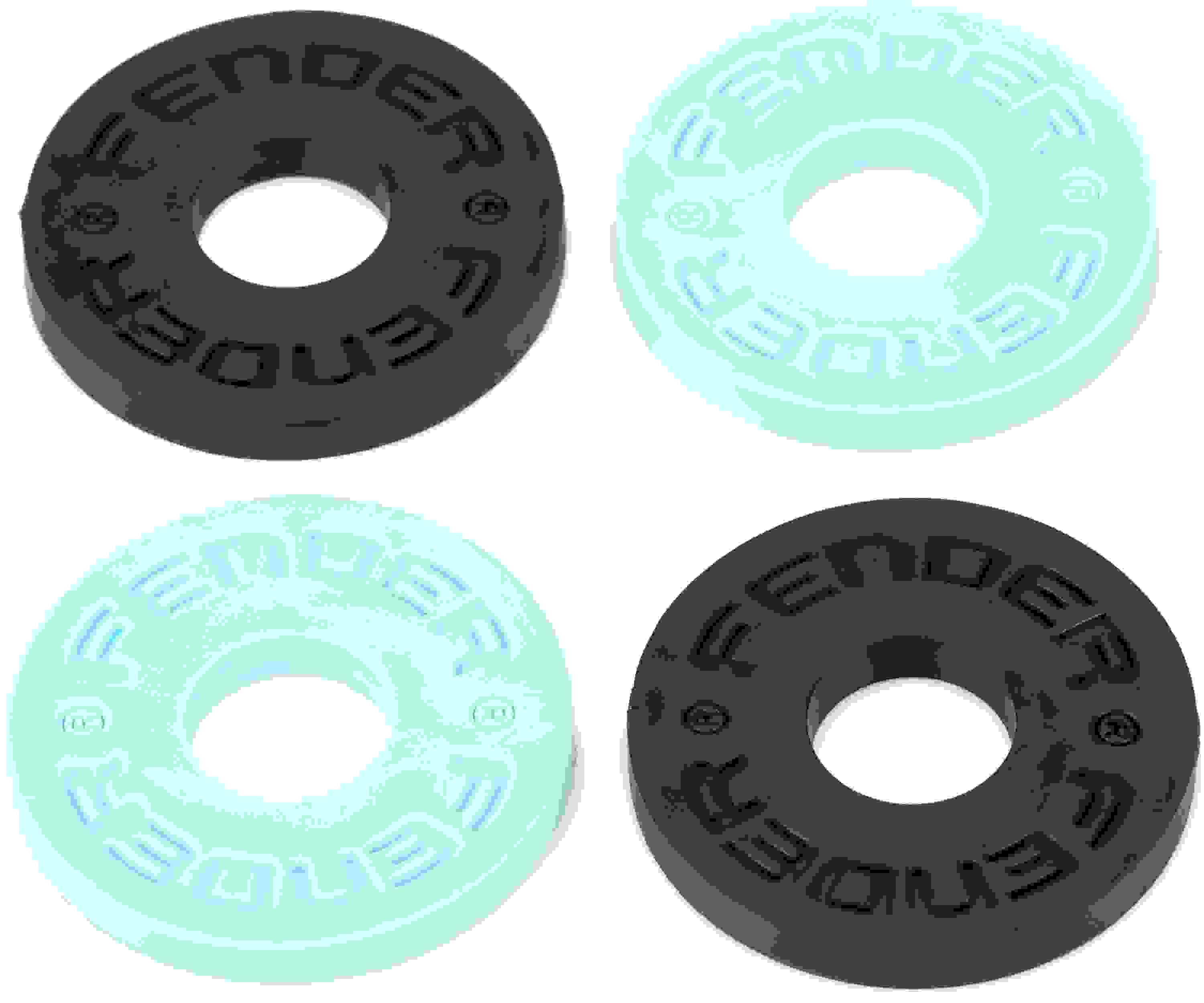 Fender Strap Blocks Strap Locking System (set of 4) - Black / Daphne Blue