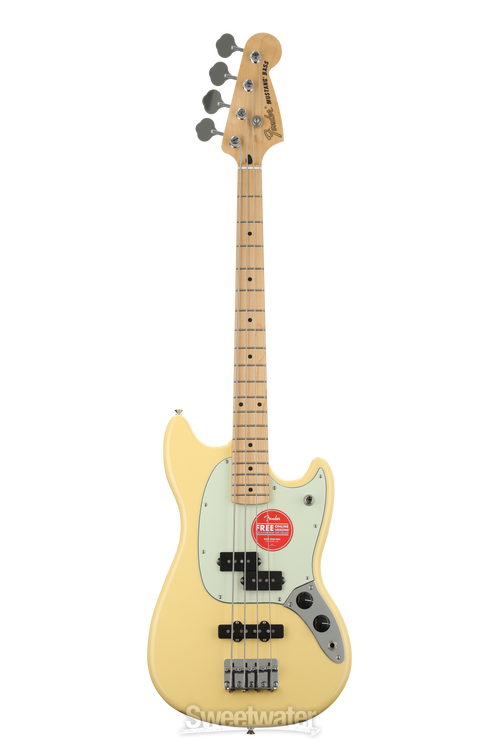 Fender Special Edition Mustang PJ Bass - Buttercream with Maple Fingerboard  - Sweetwater Exclusive in the USA