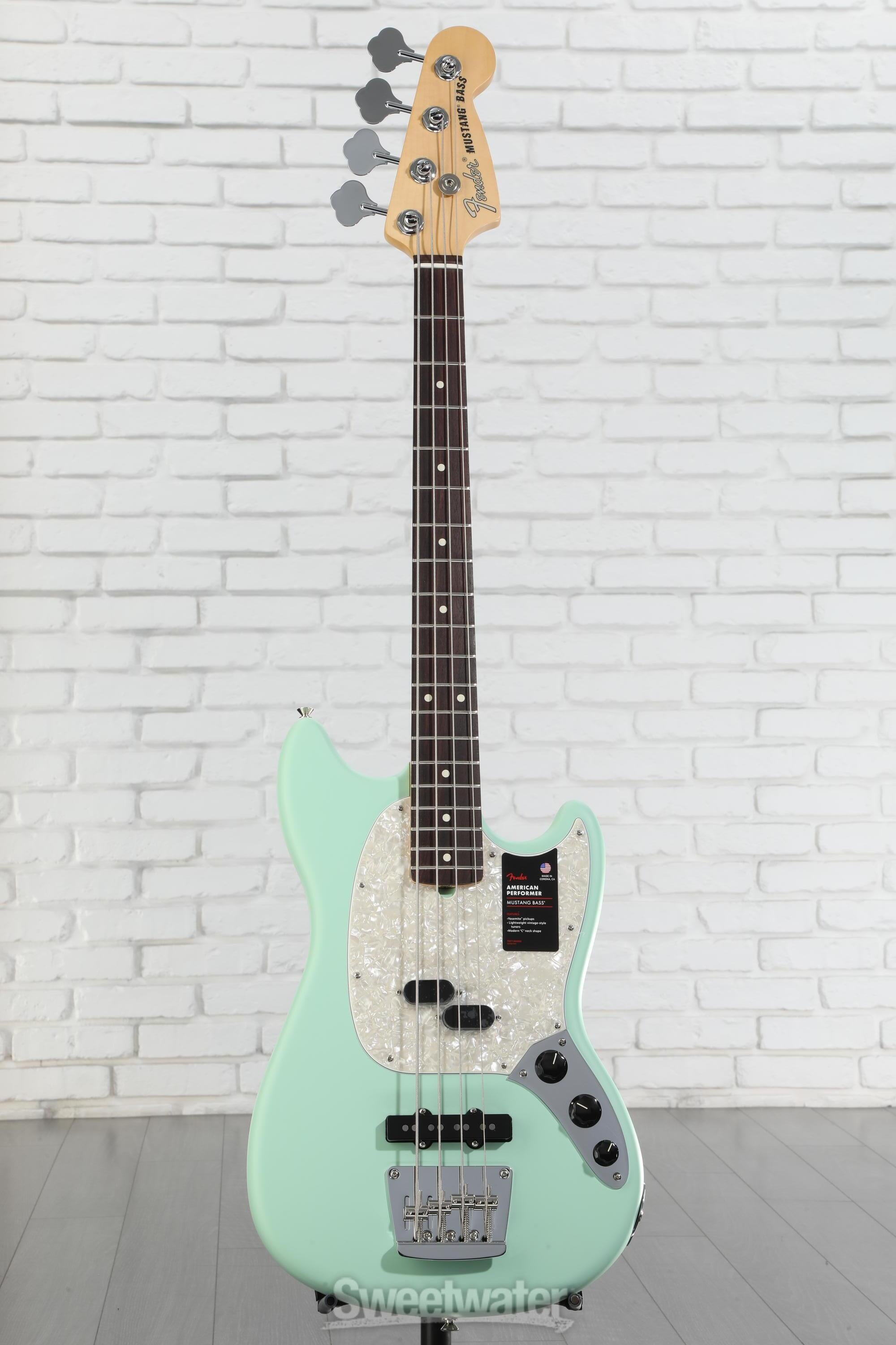 Fender American Performer Mustang Bass - Satin Surf Green