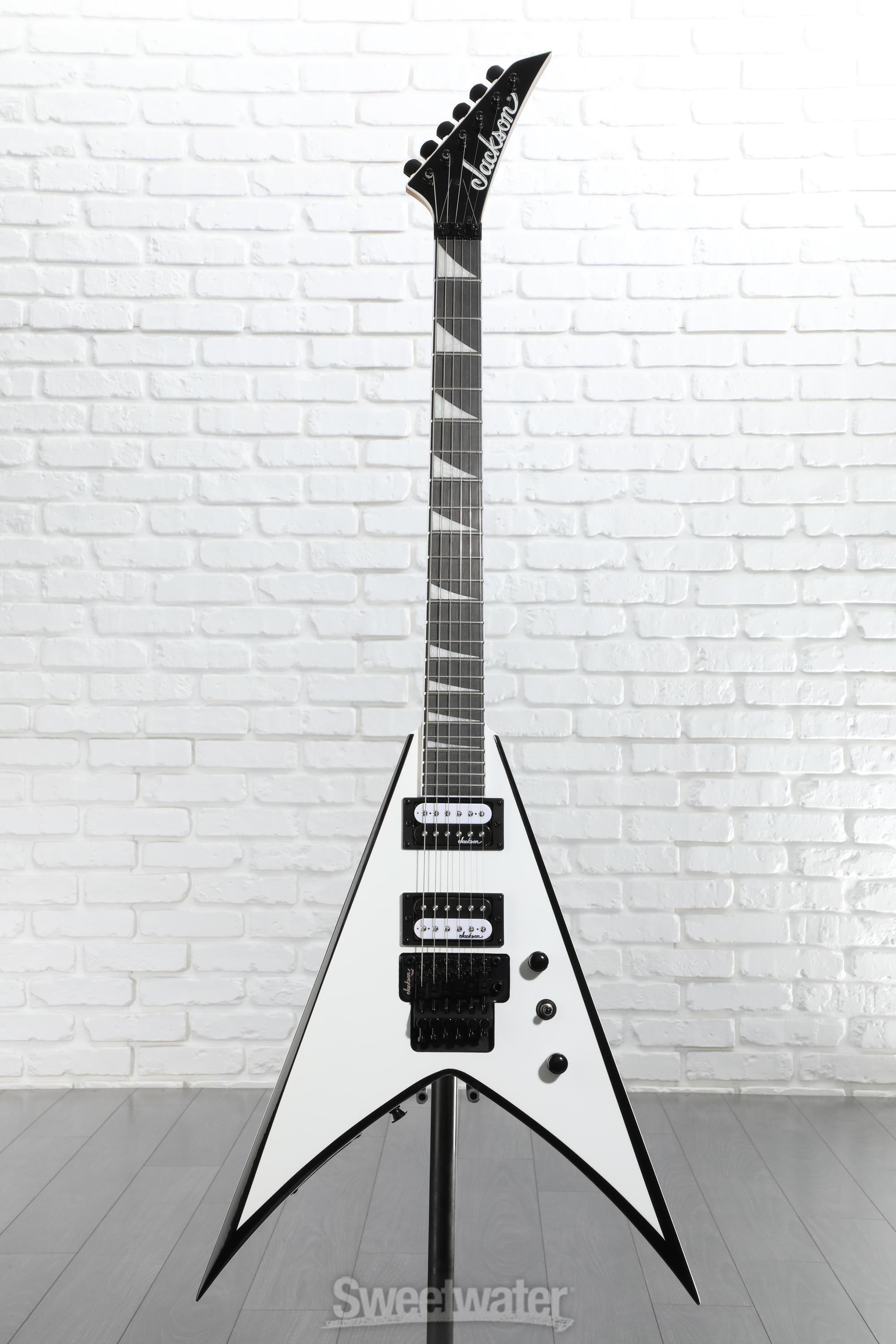 Jackson JS Series King V JS32 - White with Black Bevels | Sweetwater
