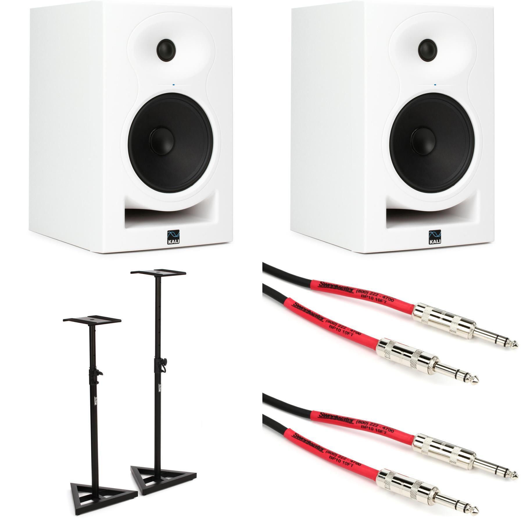 Kali Audio LP-6 V2 6.5-inch Powered Studio Monitor Pair with Stands and  Cables - White | Sweetwater