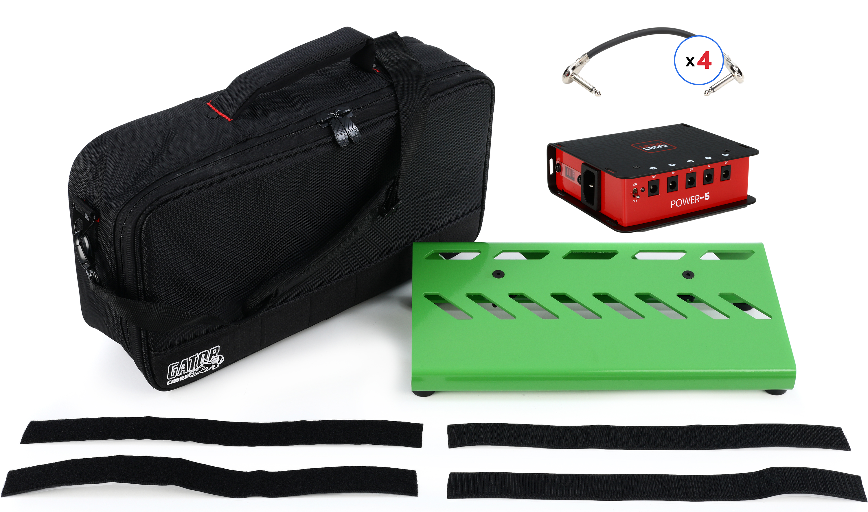 Gator Small Pedalboard with Bag - 15.75x7-inch Green | Sweetwater